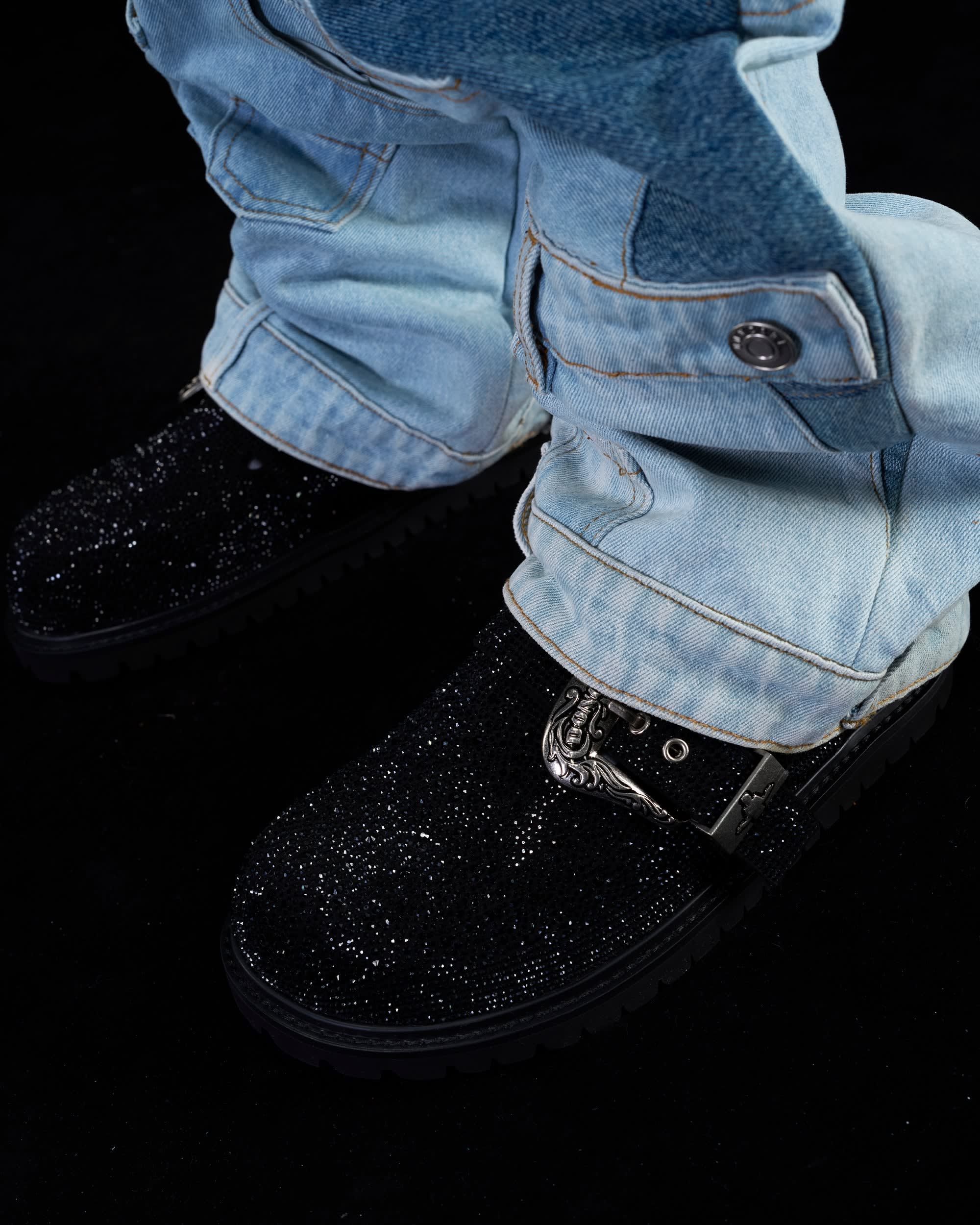 RHINESTONE LEATHER METAL MULES - Image 10