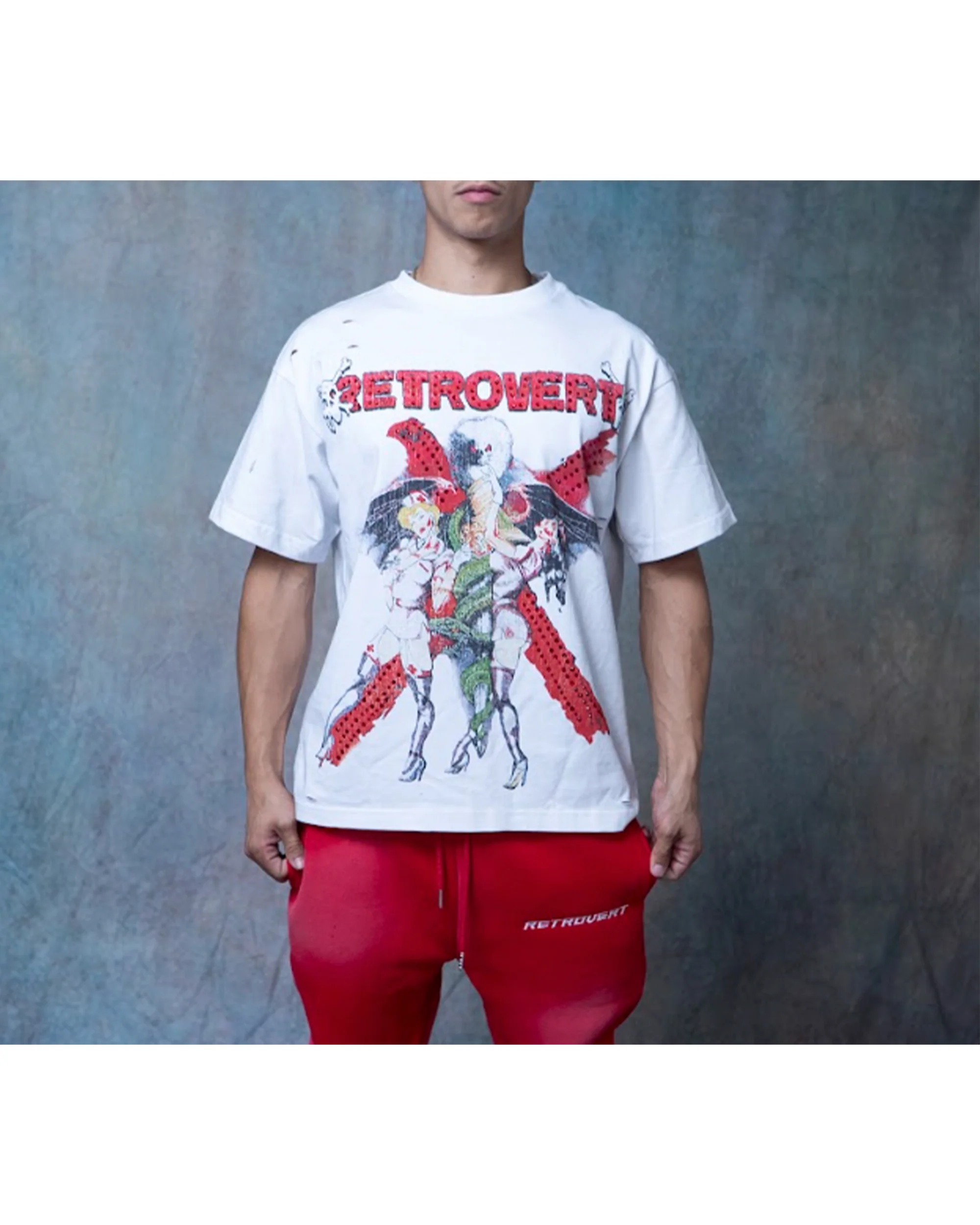 Rhinestone Nurse Tee - White - Image 3