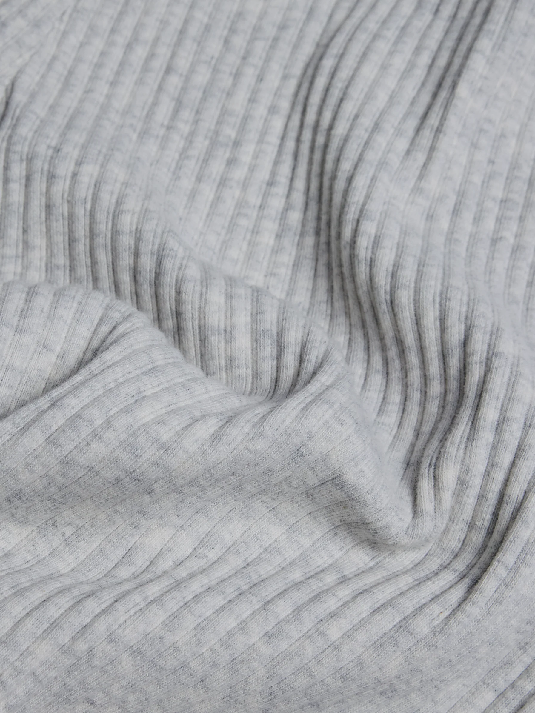 Rib Knit Cardigan Grey Marle - Image 9