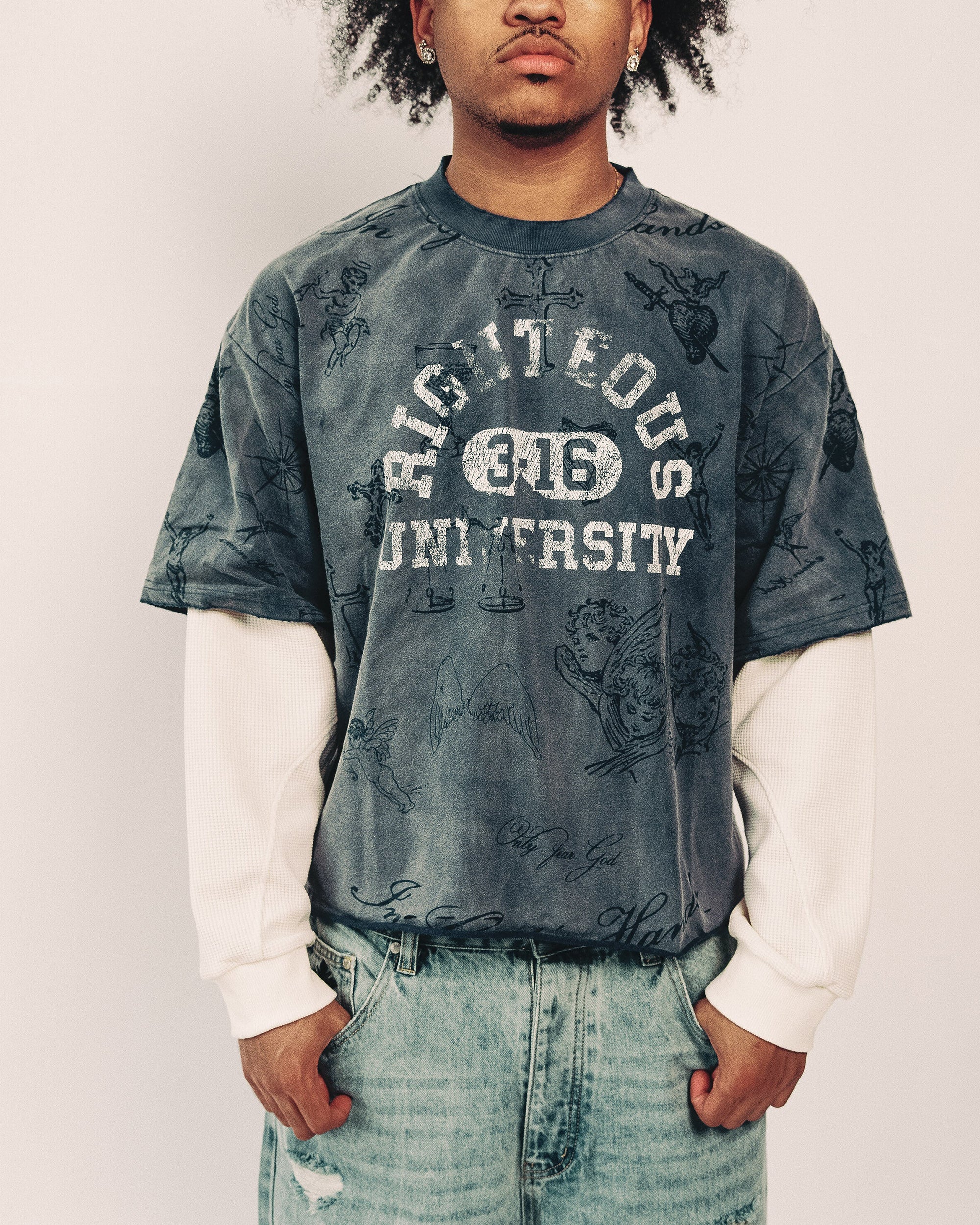 "Righteous University" Thermal L/S - Image 4