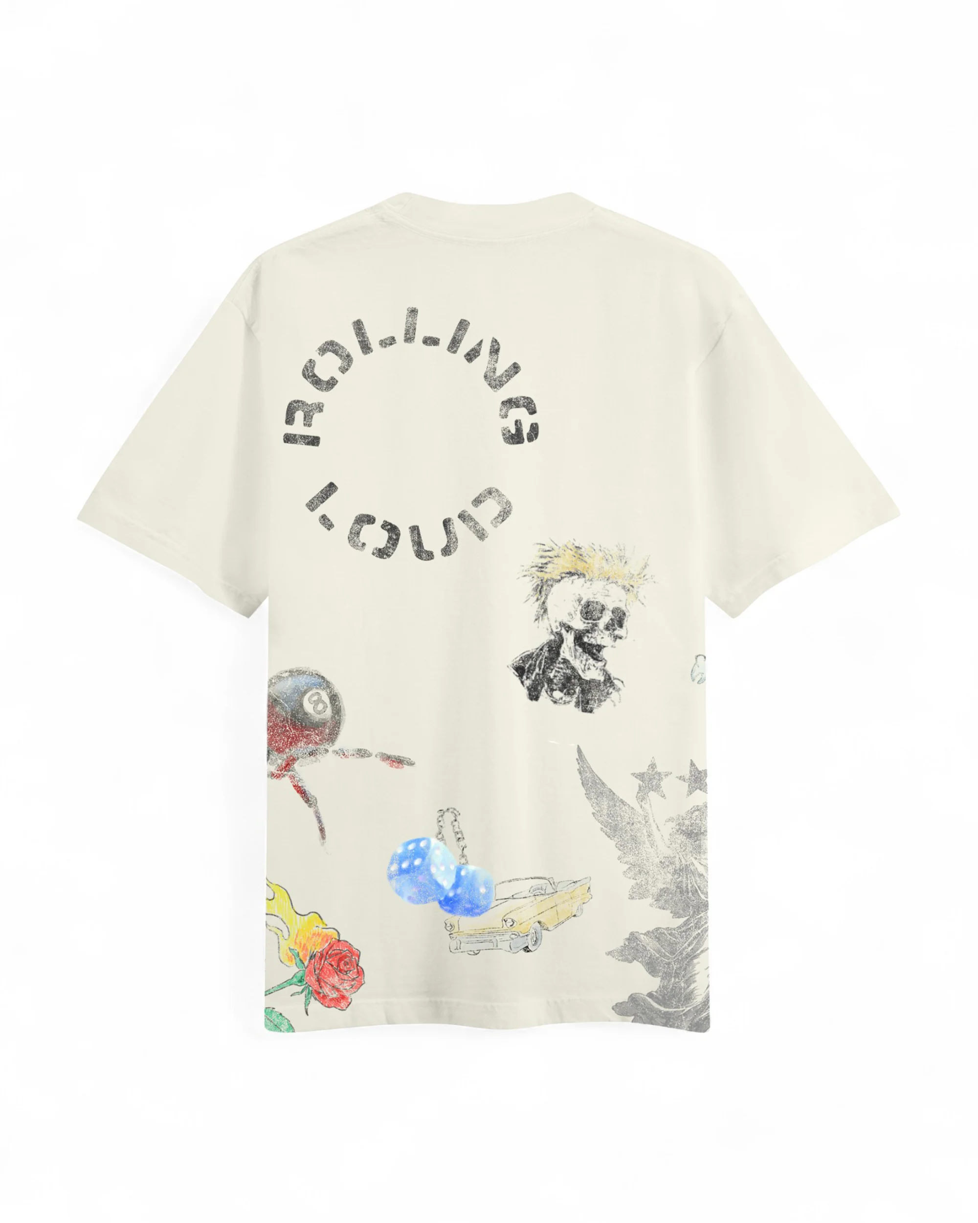 RL Black Book AOP Cream Tee - Image 2