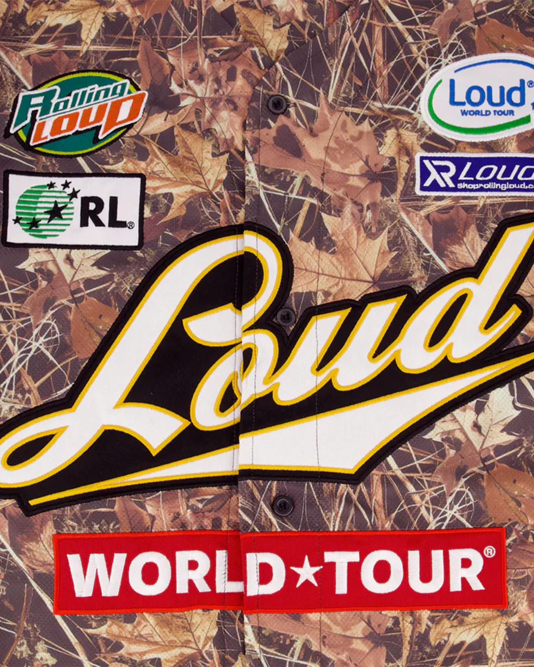 RL World Tour Patched Camo Baseball Jersey - Image 3
