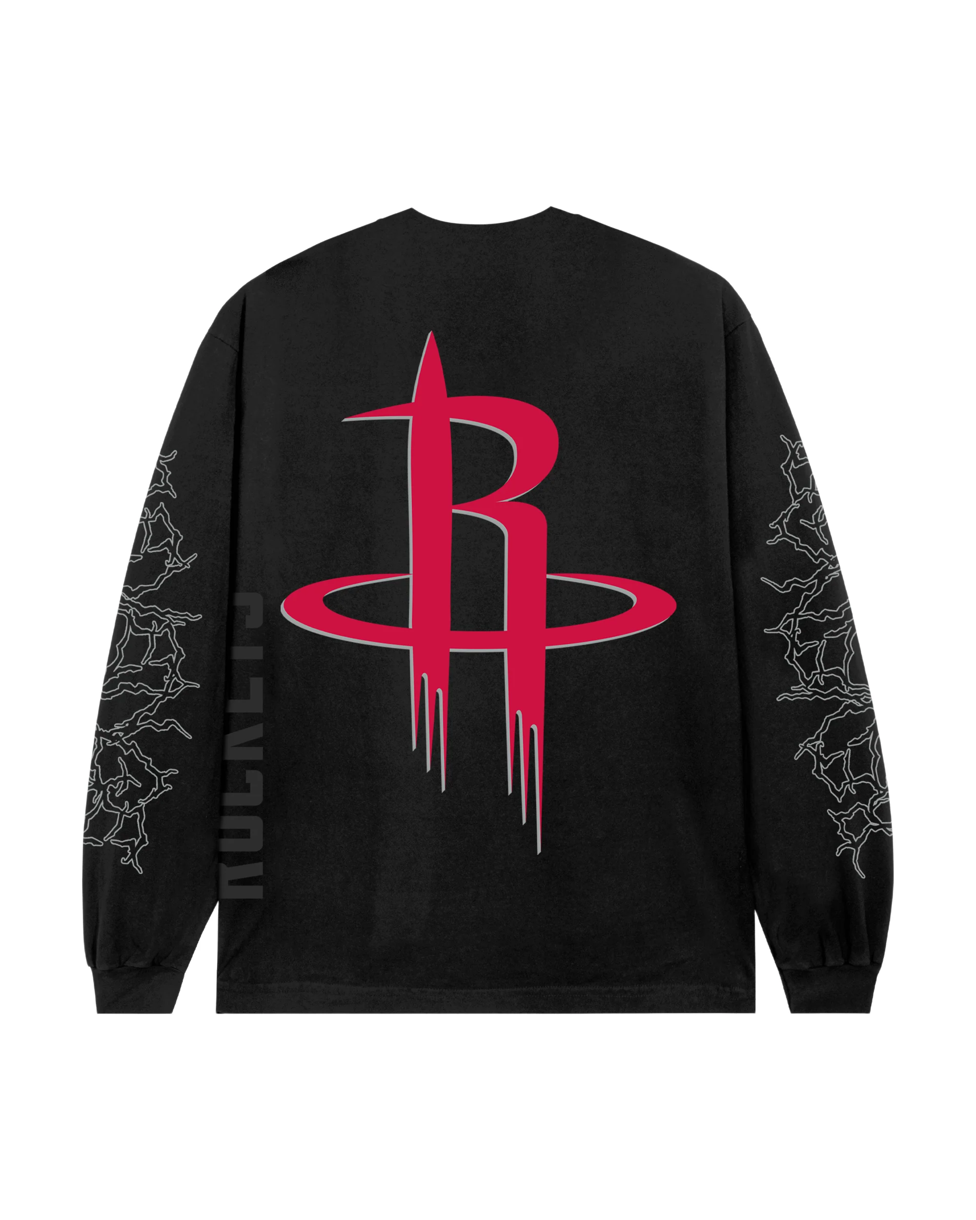 ROCKETS LIGHTNING LOGO LONG SLEEVE BLACK - Image 2