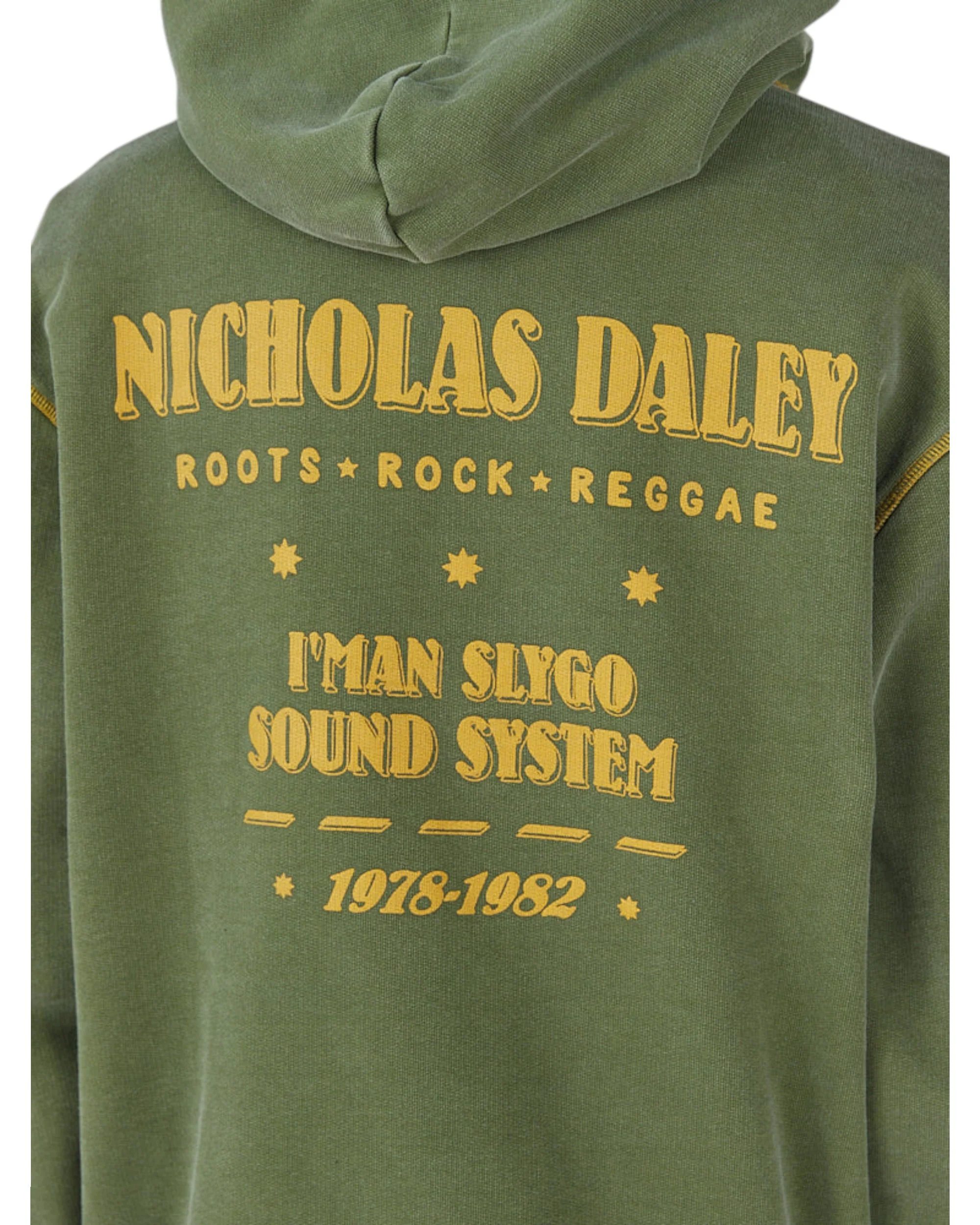 ROOTS ROCK REGGAE KLUB HOODIE - OLIVE SWEATSHIRTING - Image 4