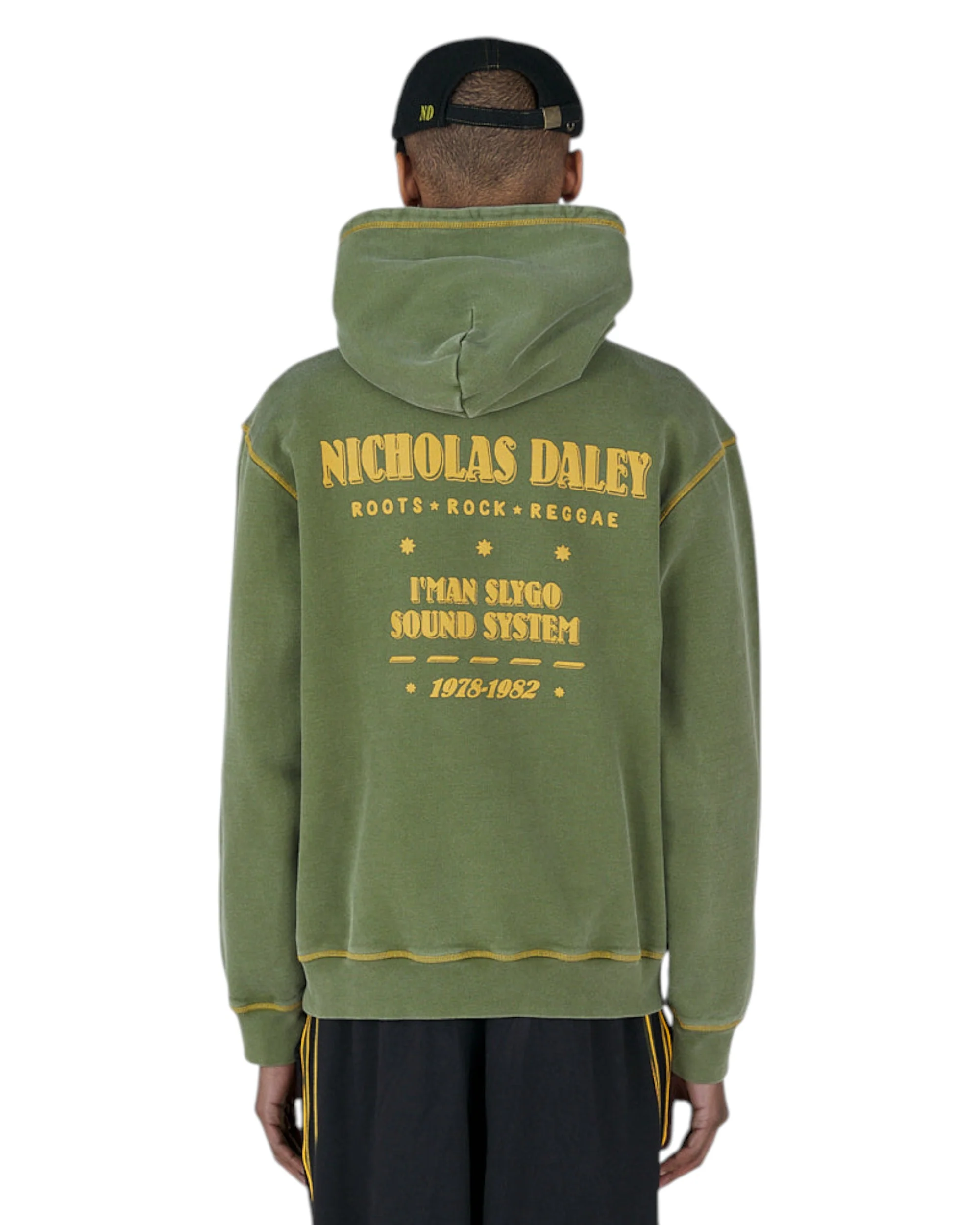ROOTS ROCK REGGAE KLUB HOODIE - OLIVE SWEATSHIRTING - Image 5