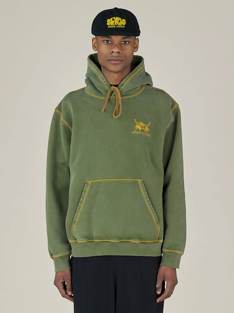 ROOTS ROCK REGGAE KLUB HOODIE - OLIVE SWEATSHIRTING - Image 6