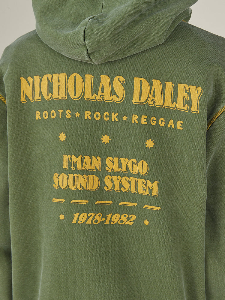 ROOTS ROCK REGGAE KLUB HOODIE - OLIVE SWEATSHIRTING - Image 9