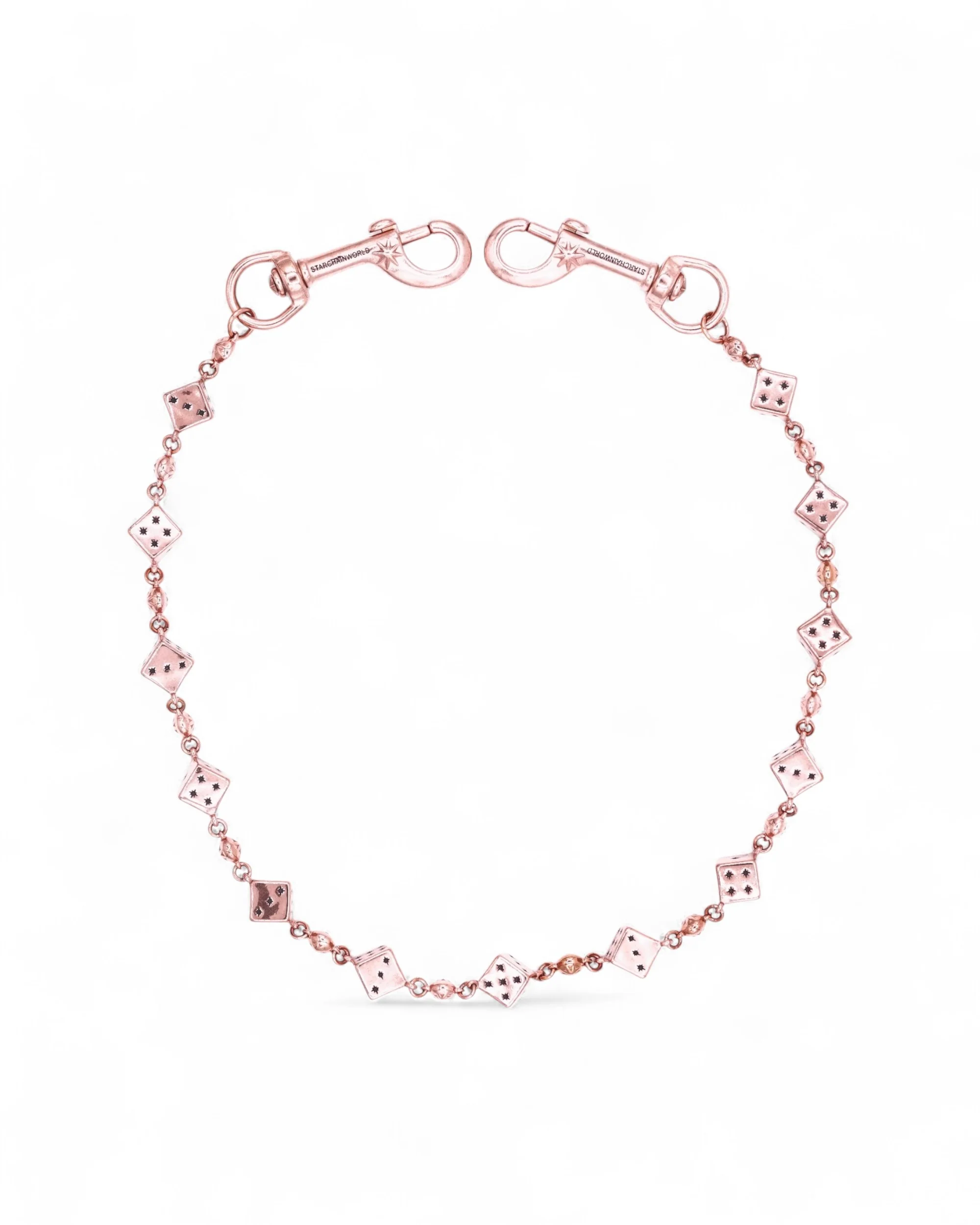 Rose Gold Dice Wallet Chain - No Stones - Image 2