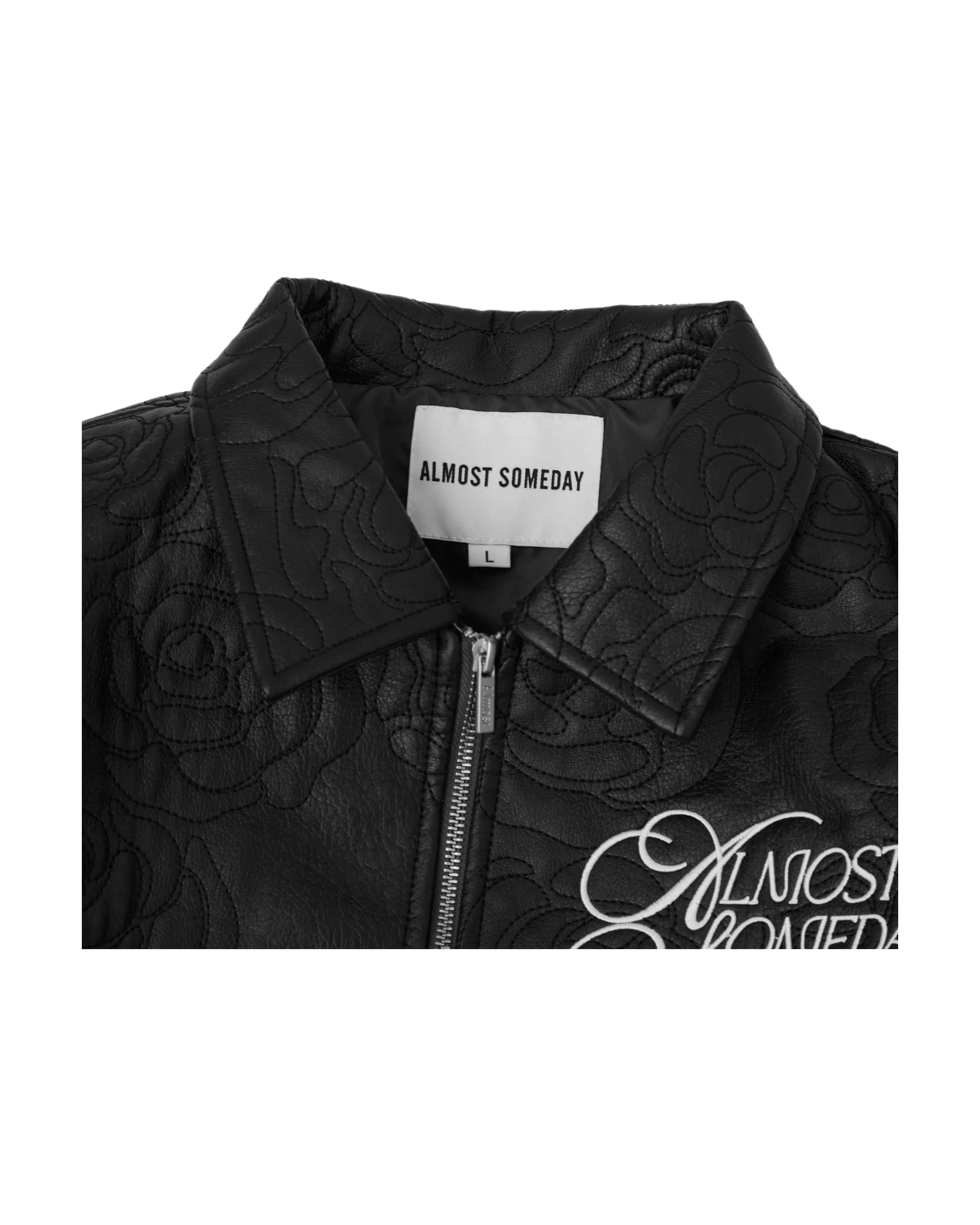 Rosette Embroidered Jacket - Black - Image 3