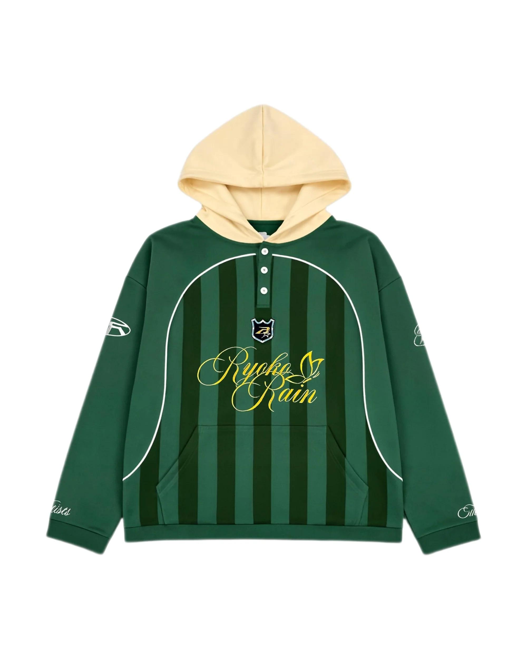 RUGBY JERSEY HOODIE- GREEN (PRE-ORDER)