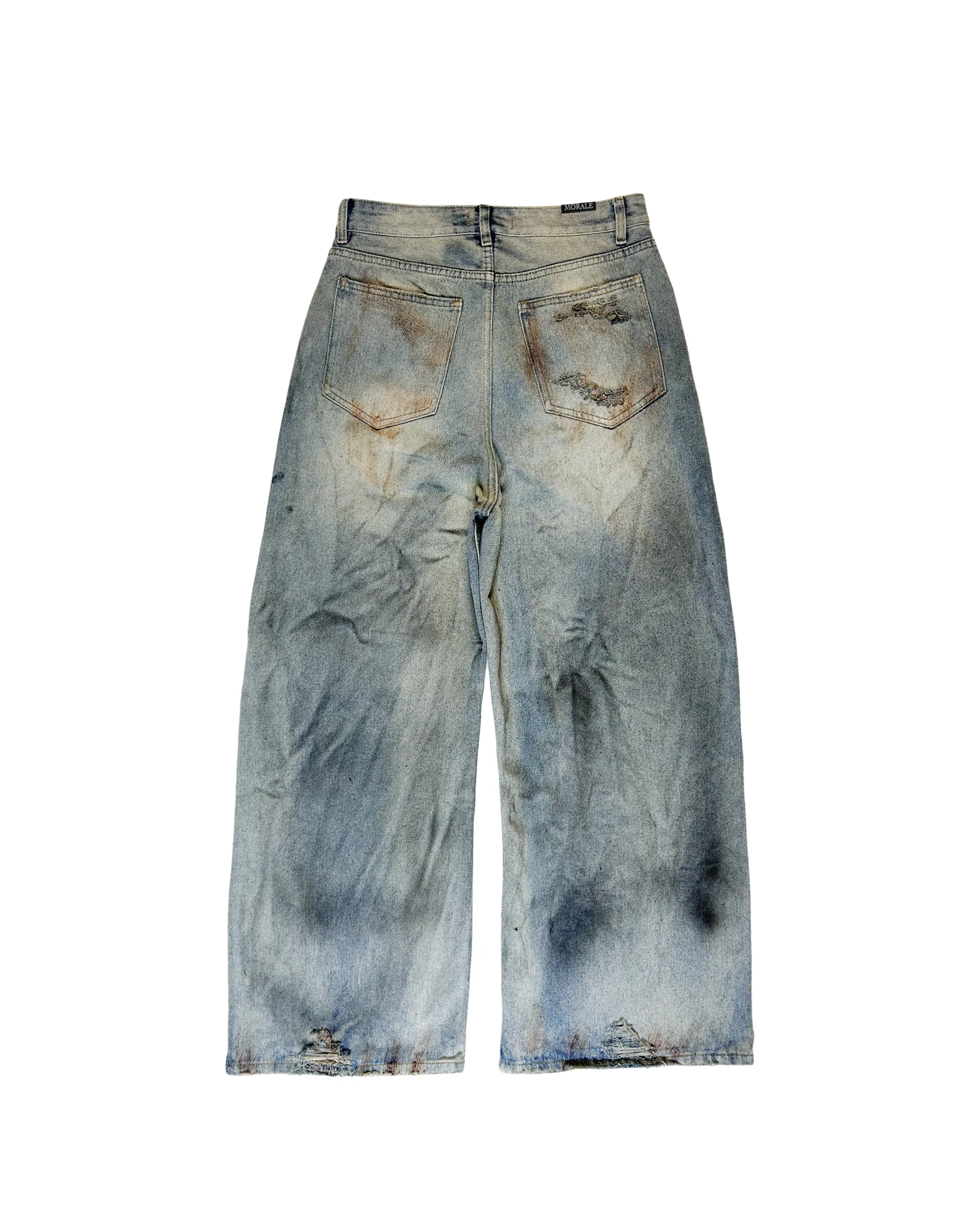 RUSTIC BLUE FADED BAGGY JEANS - Image 2