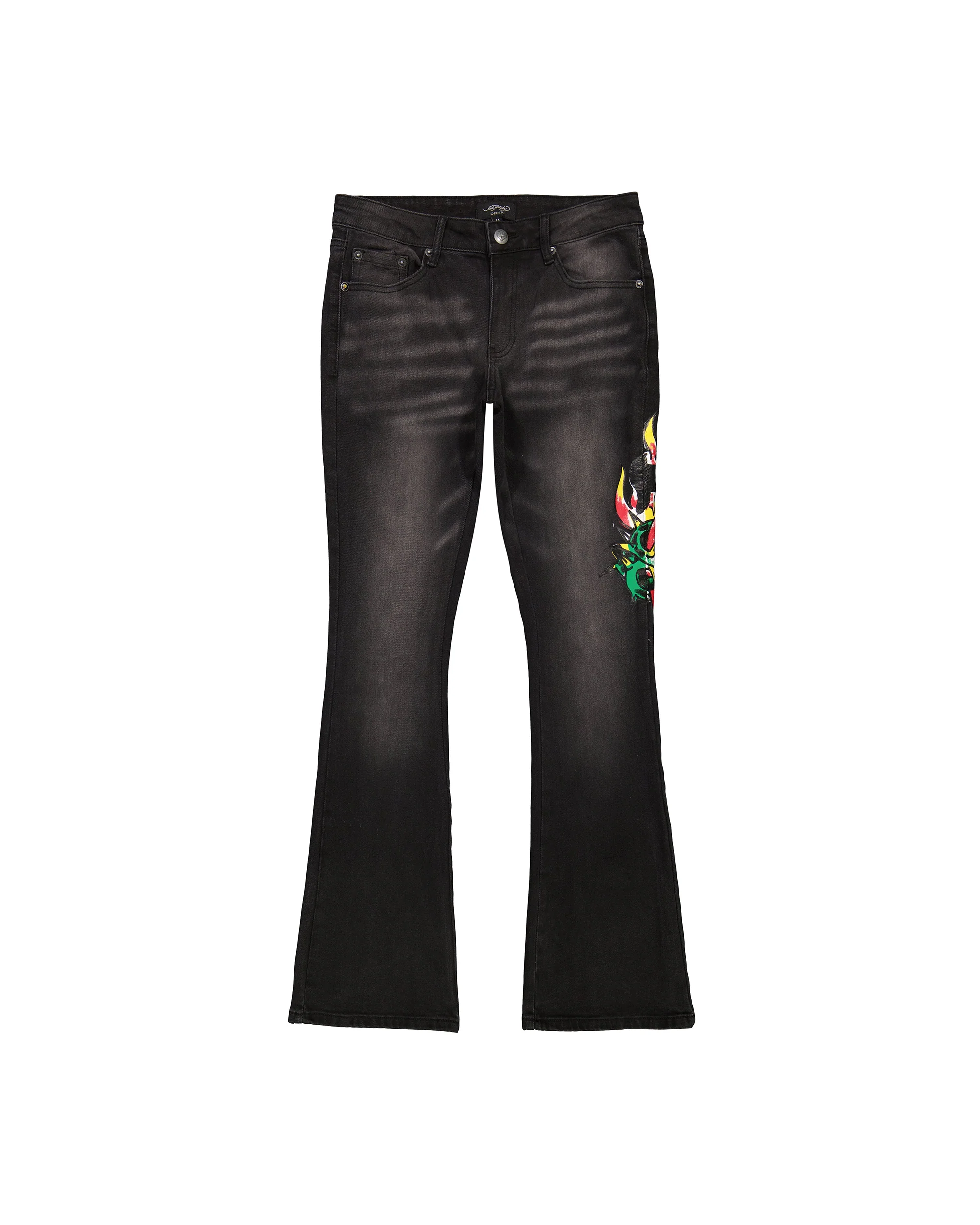 Sacred Heart Low Waist Bootcut Jean