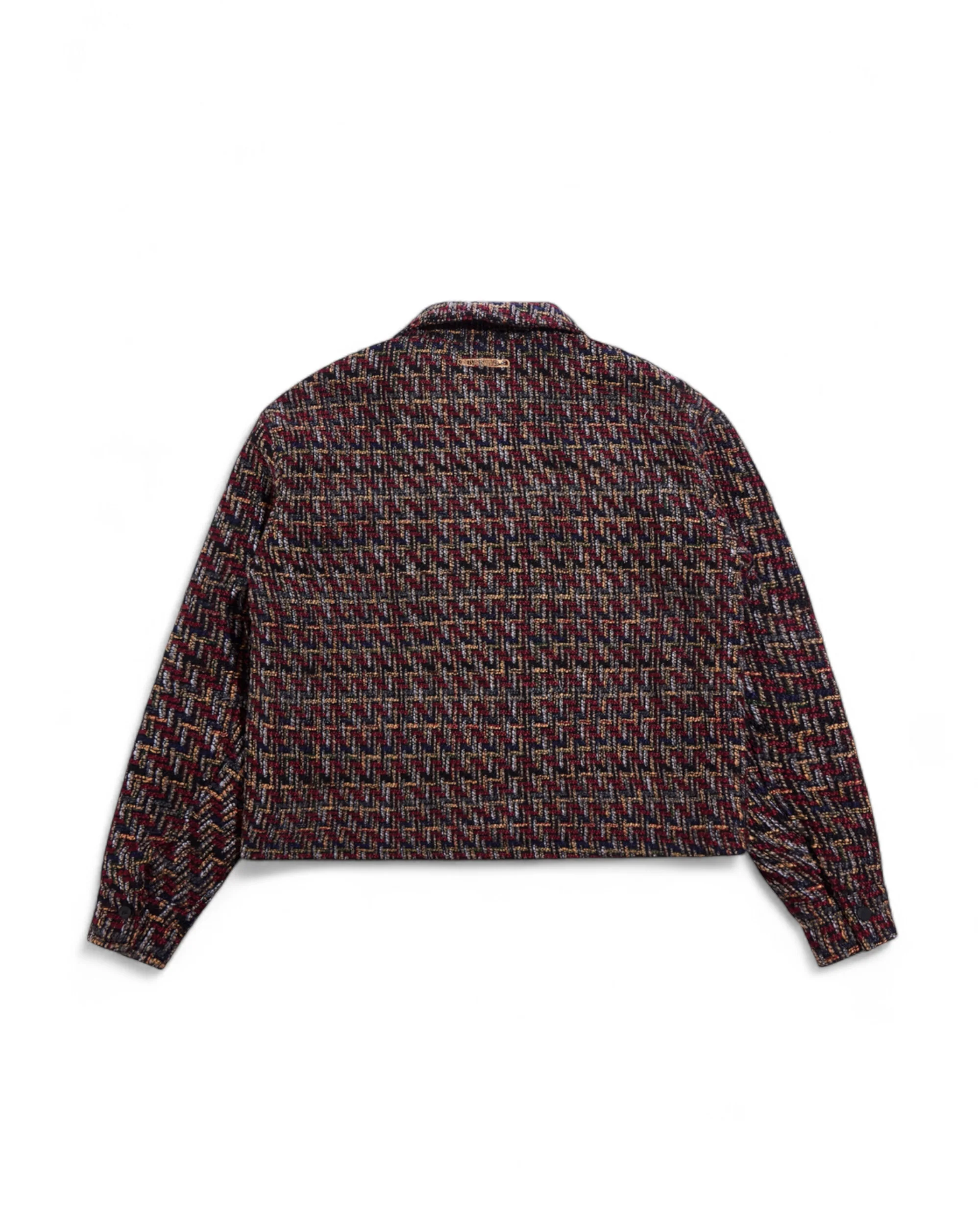 Safety Pin Tweed Jacket - Red - Image 2