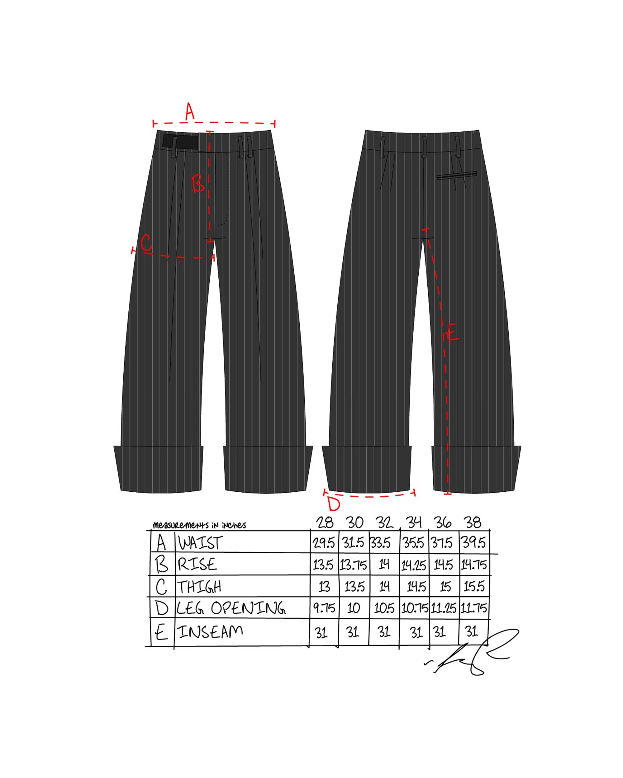 Sailor Pants 2.0 - Pinstripe - Image 4