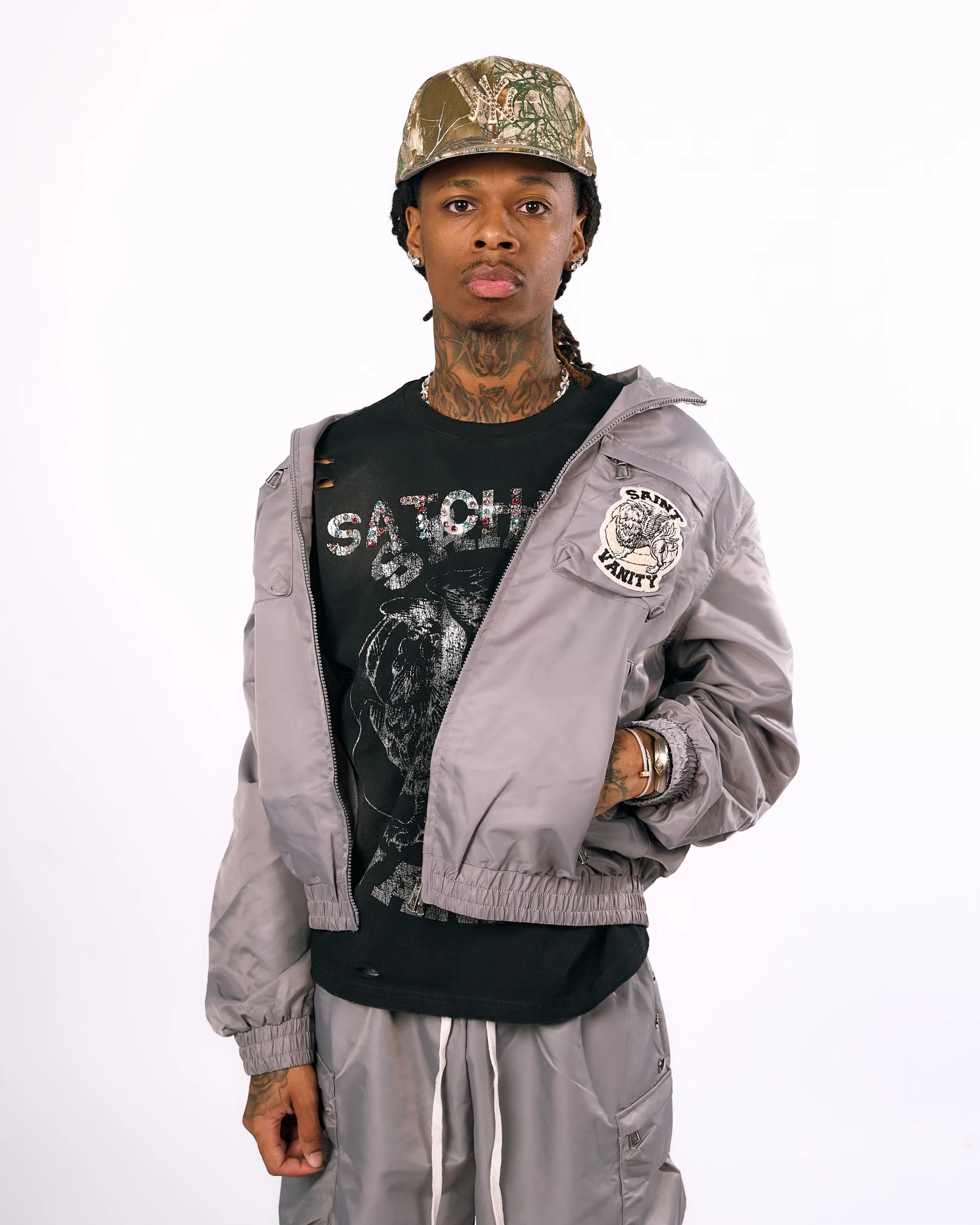 SAINT VANITY™ CARGO JACKET – GREY + - Image 4
