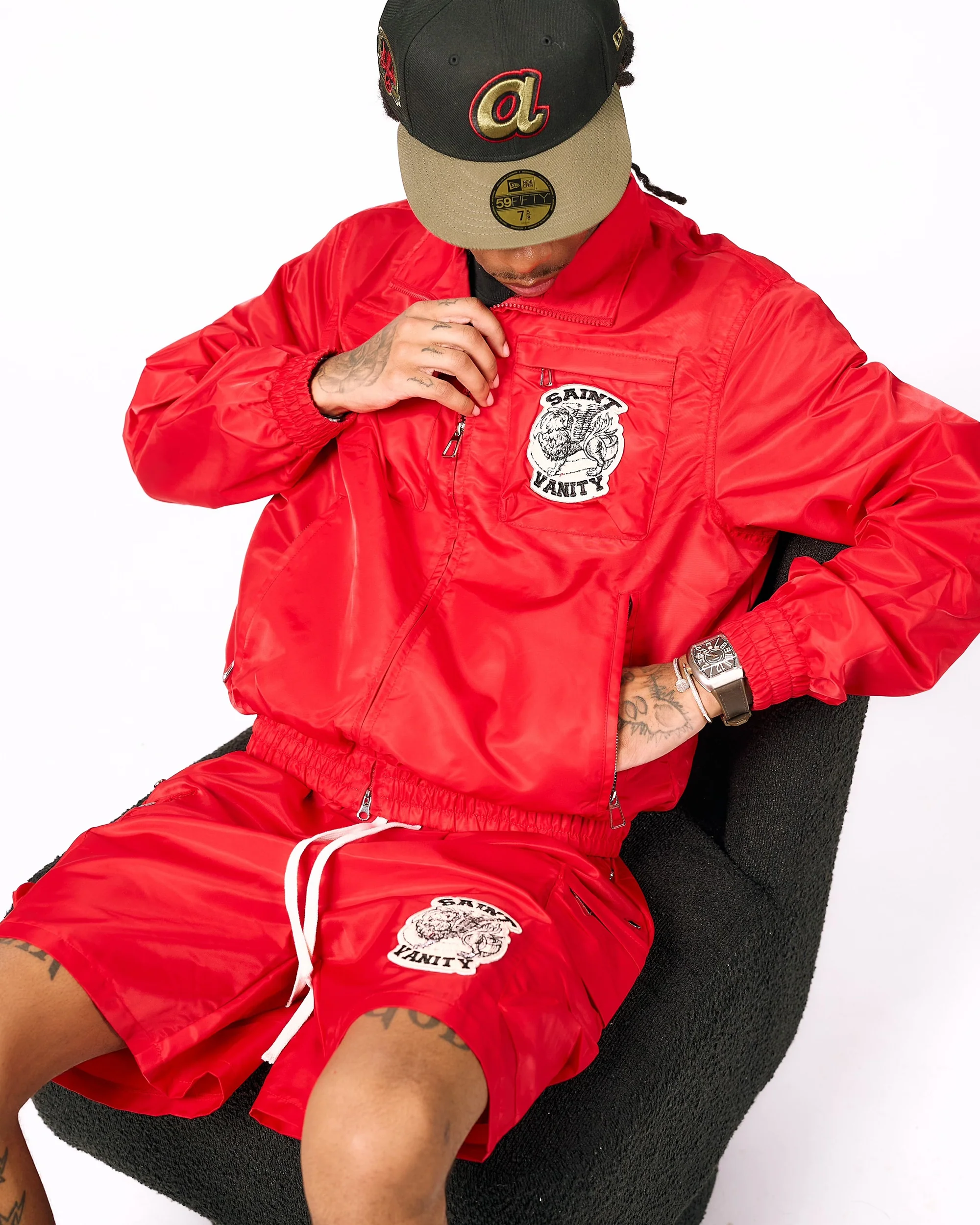 SAINT VANITY™ CARGO SHORTS – RED + - Image 7