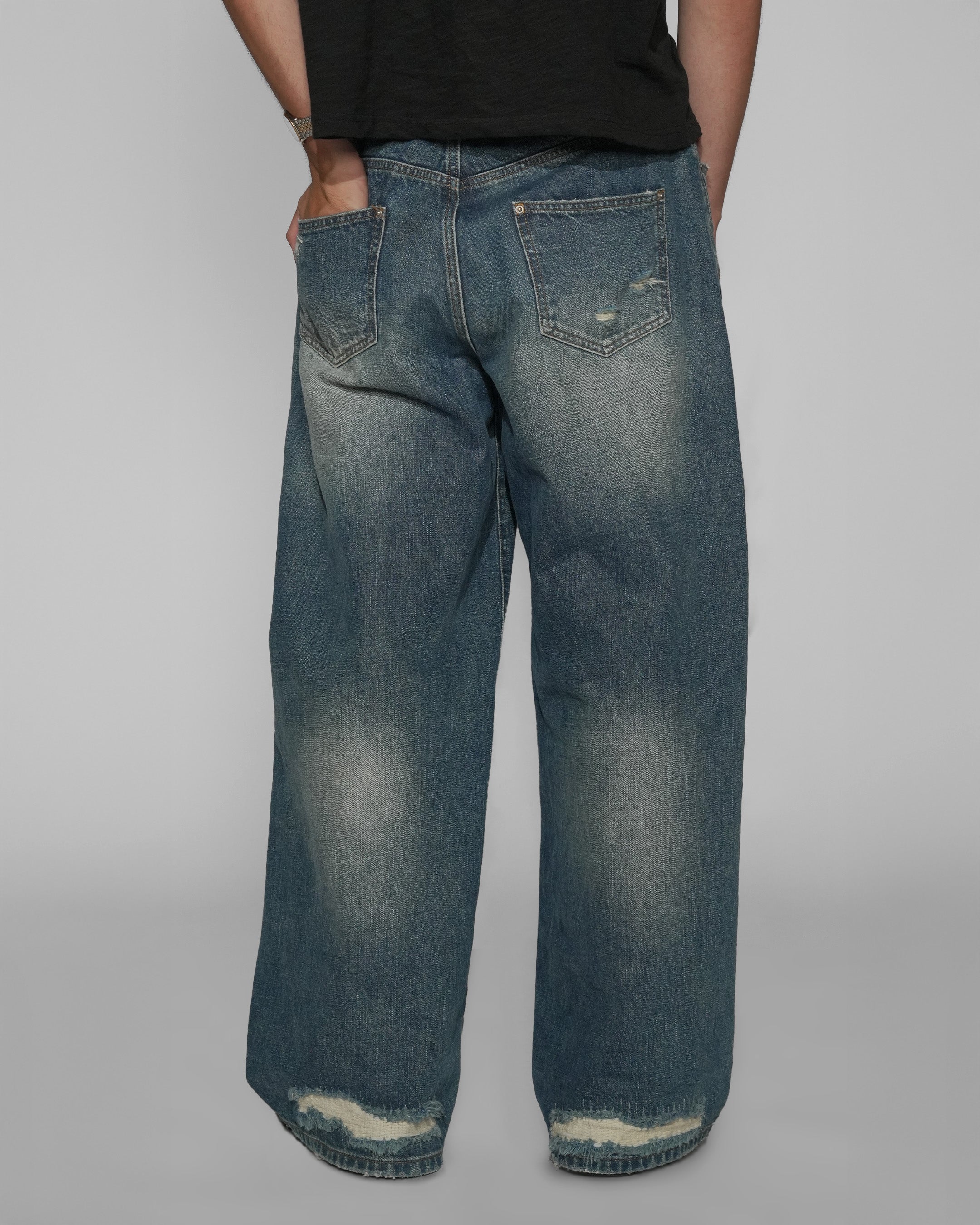 Sashiko Japanese Selvedge Baggy Jeans - Image 8