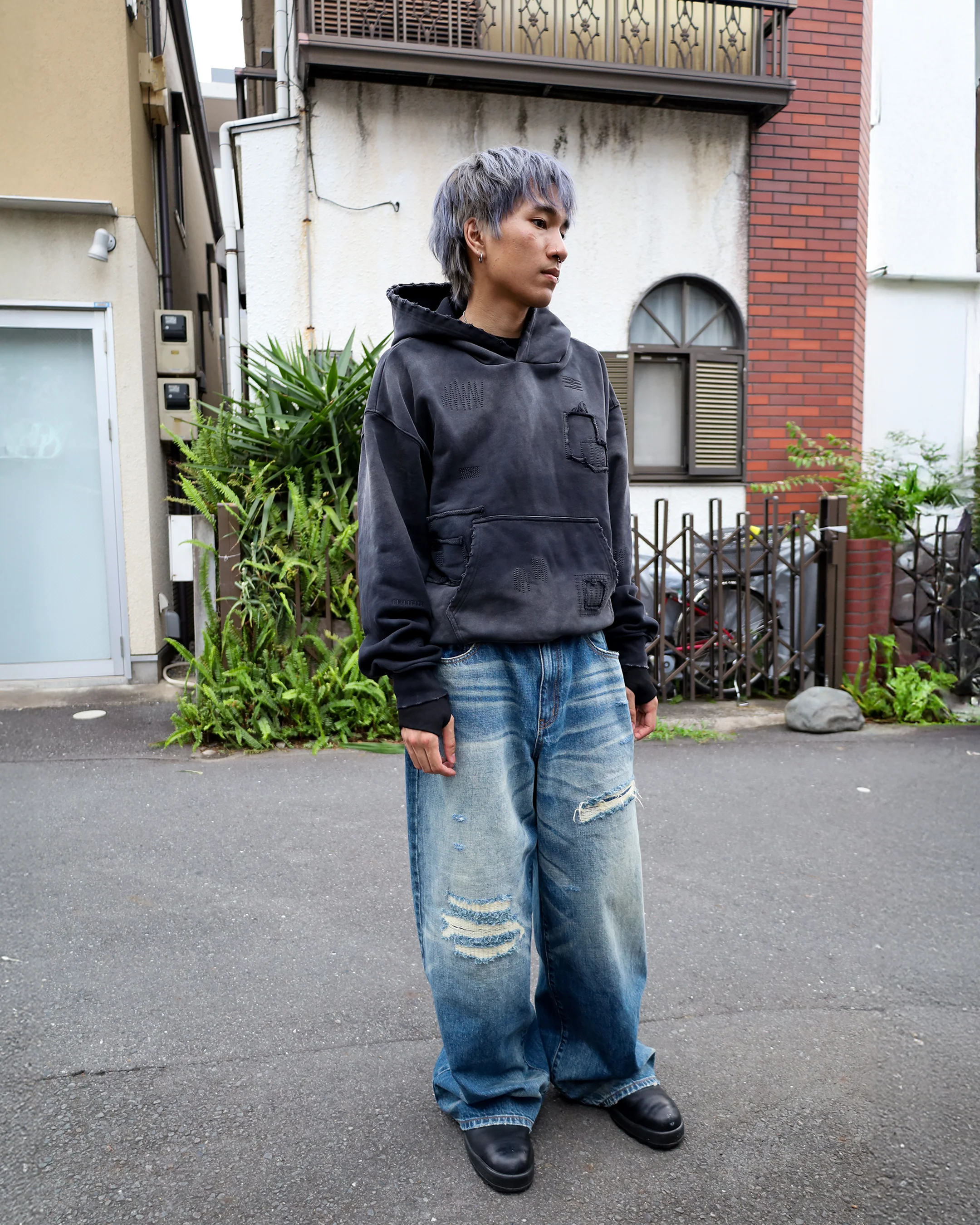 Sashiko Sunfaded Hoodie - Image 12