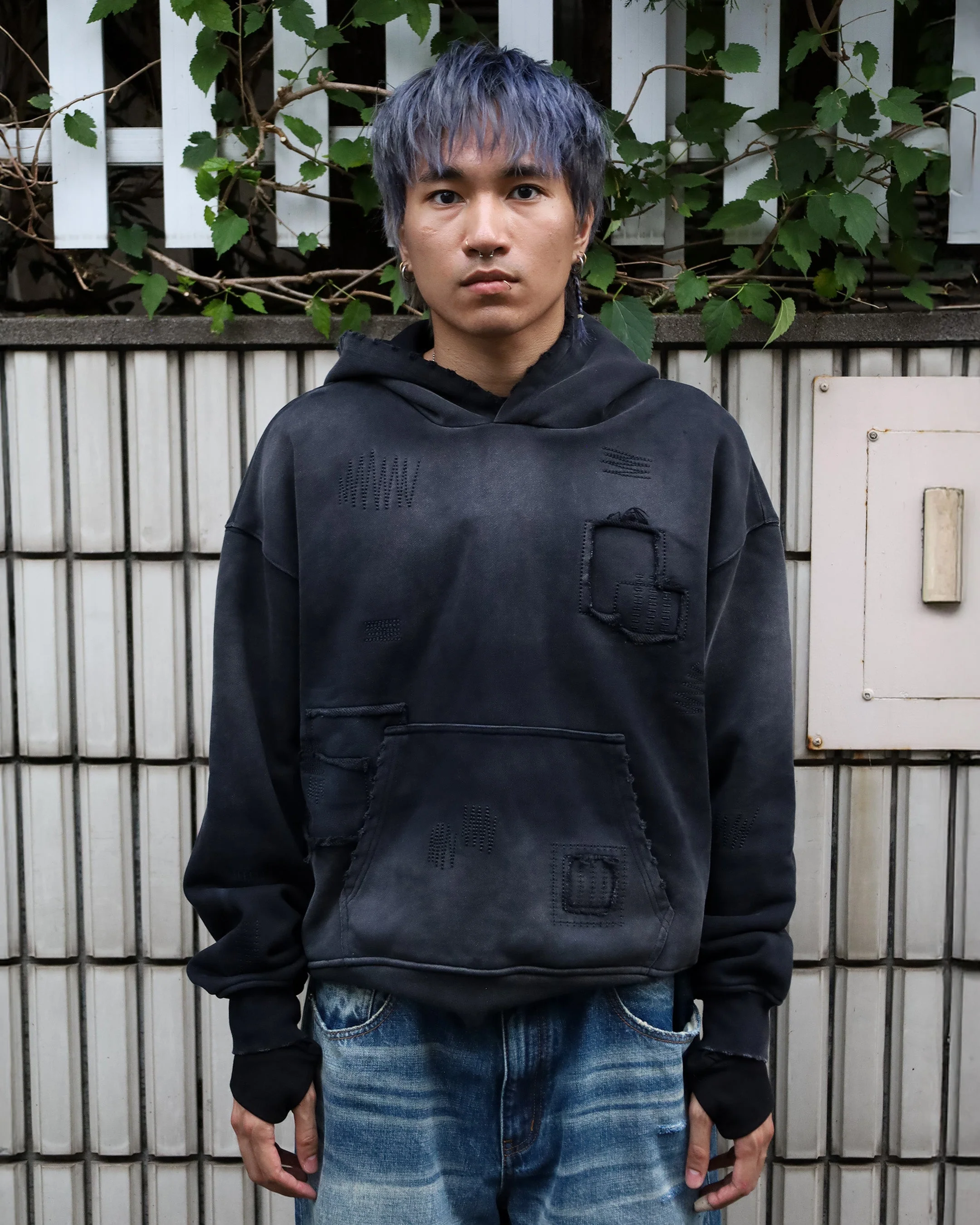 Sashiko Sunfaded Hoodie - Image 3