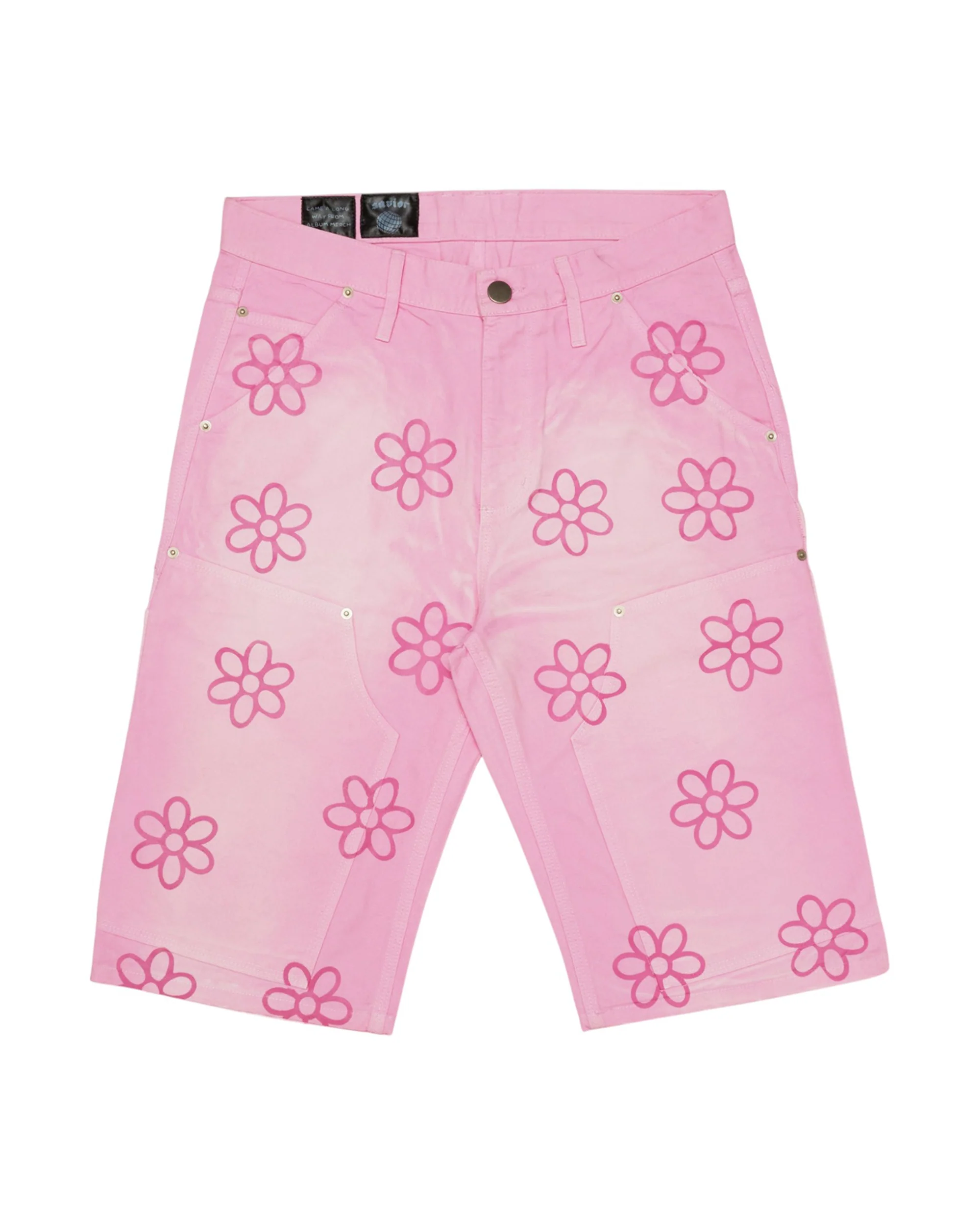 Savior Flower Denim Shorts Pink ComplexCon - Image 2