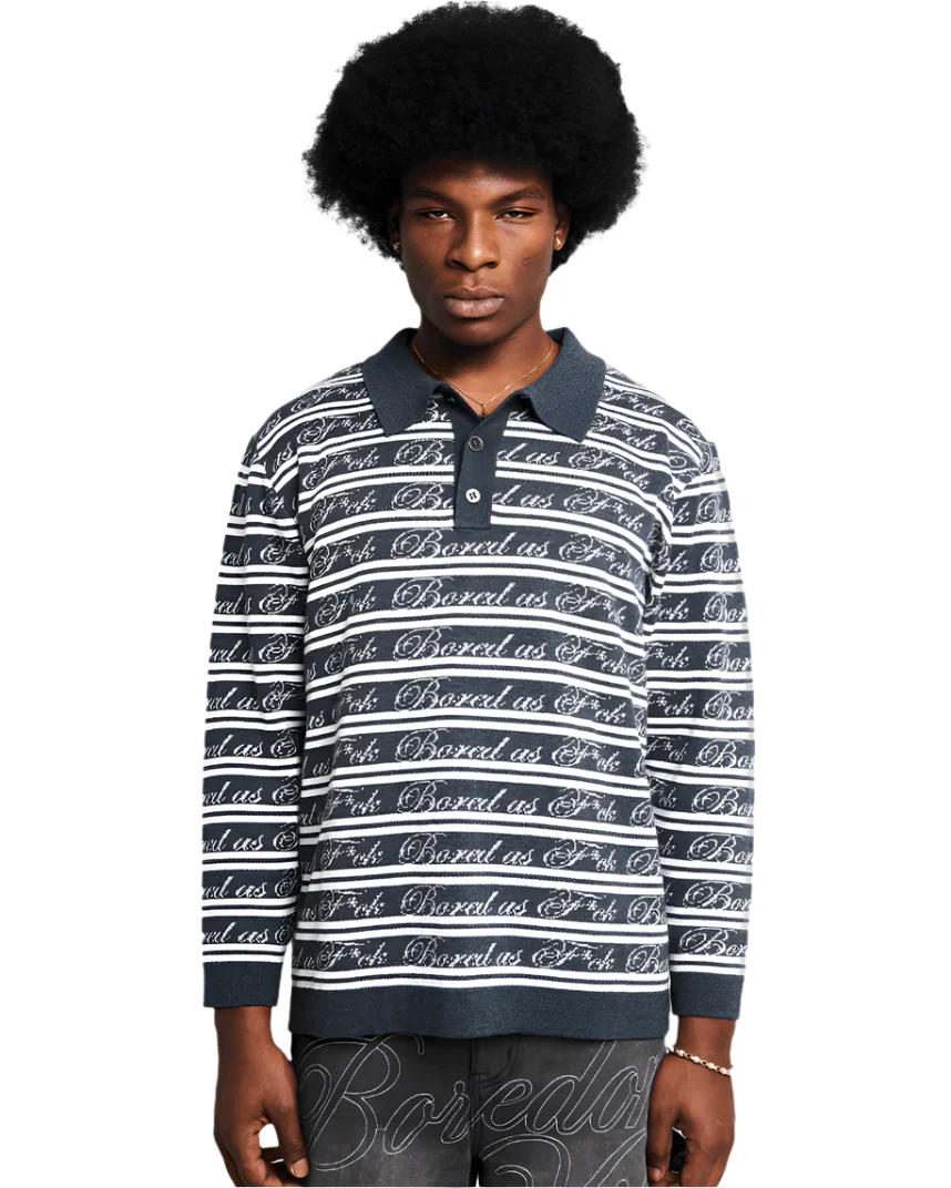 Script Knit Polo