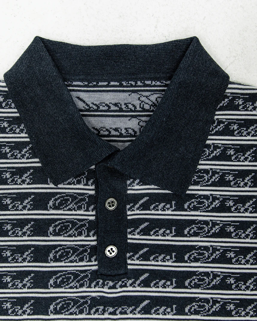 Script Knit Polo - Image 2