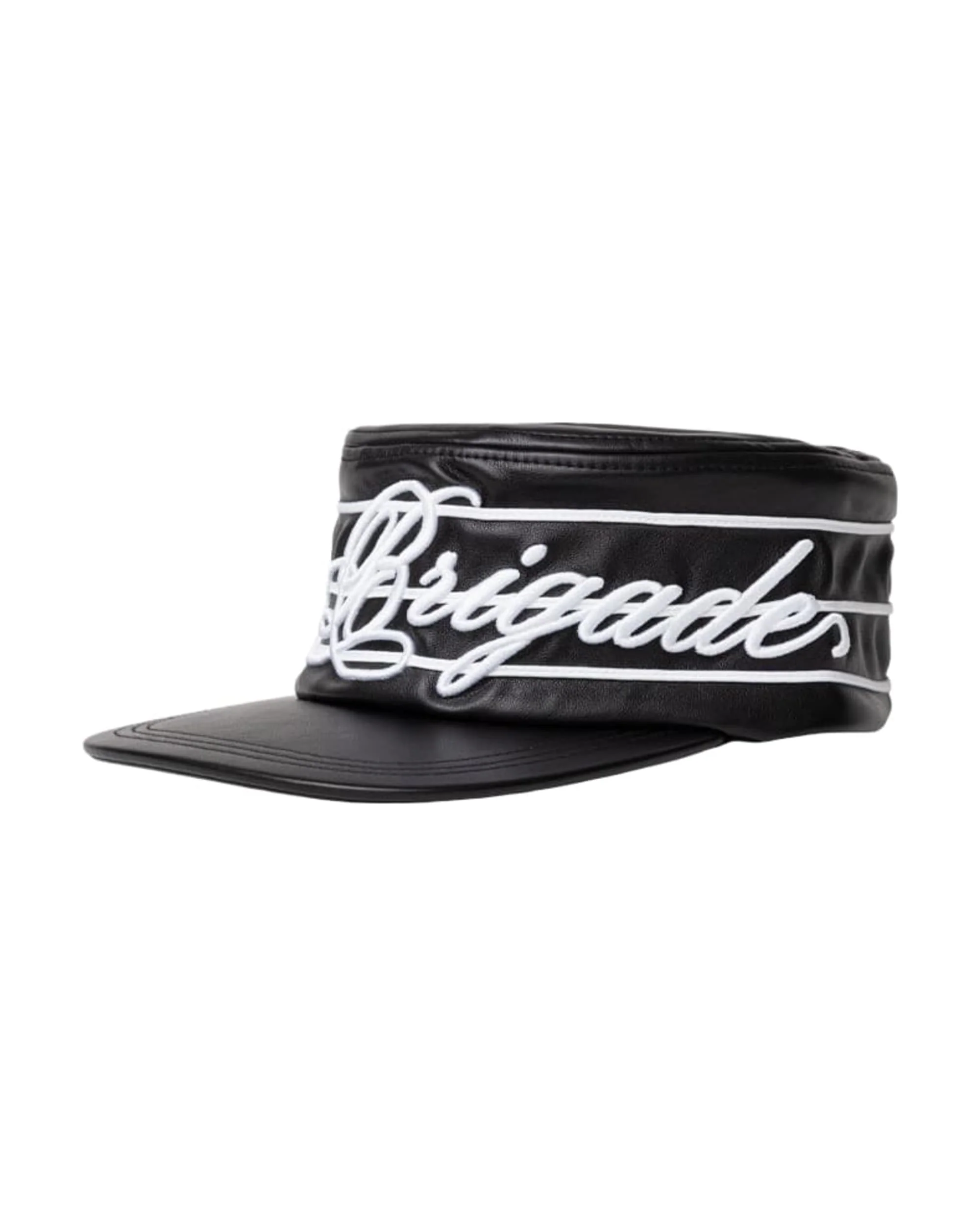 Script Leather Pillbox Hat - Image 2