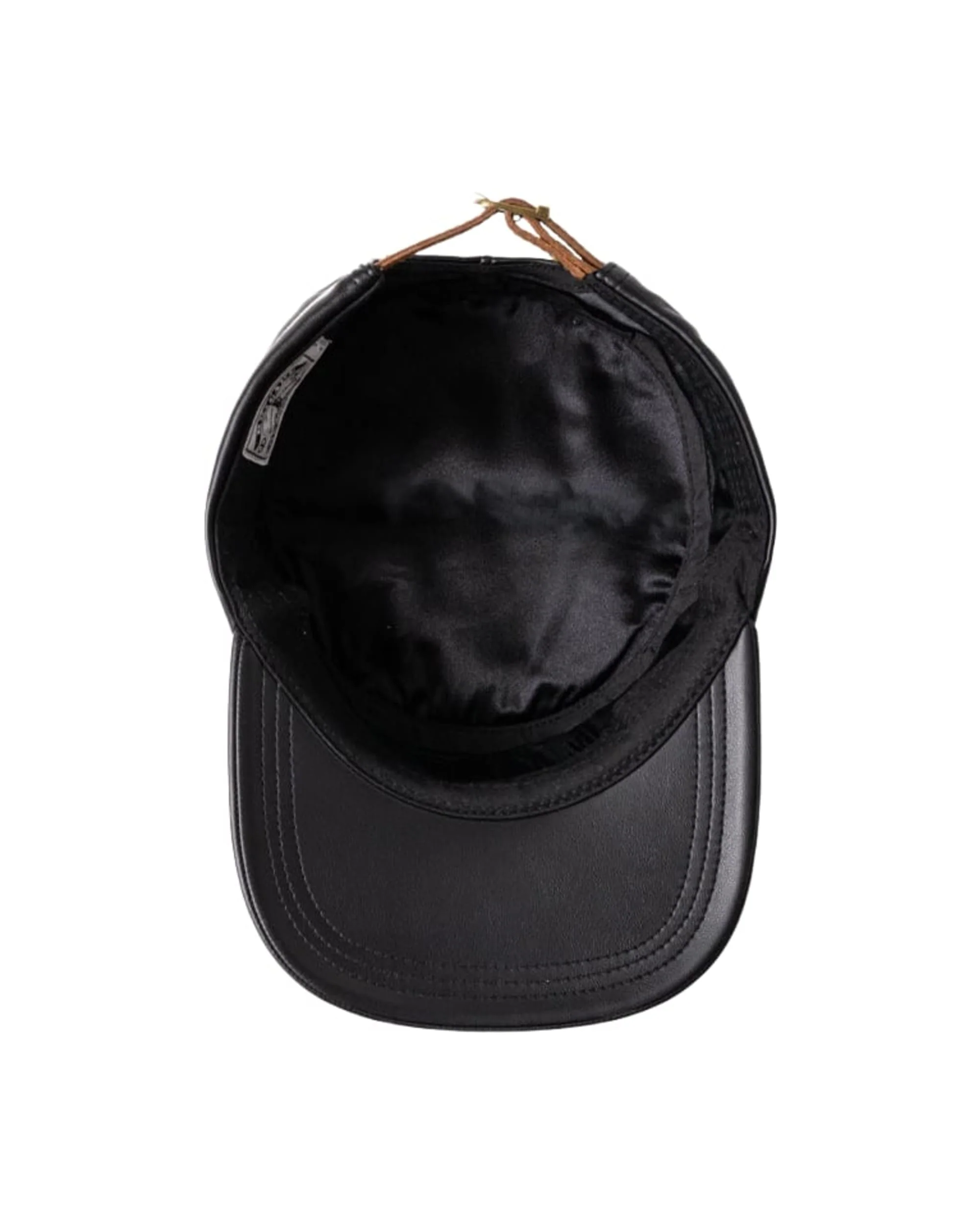Script Leather Pillbox Hat - Image 3