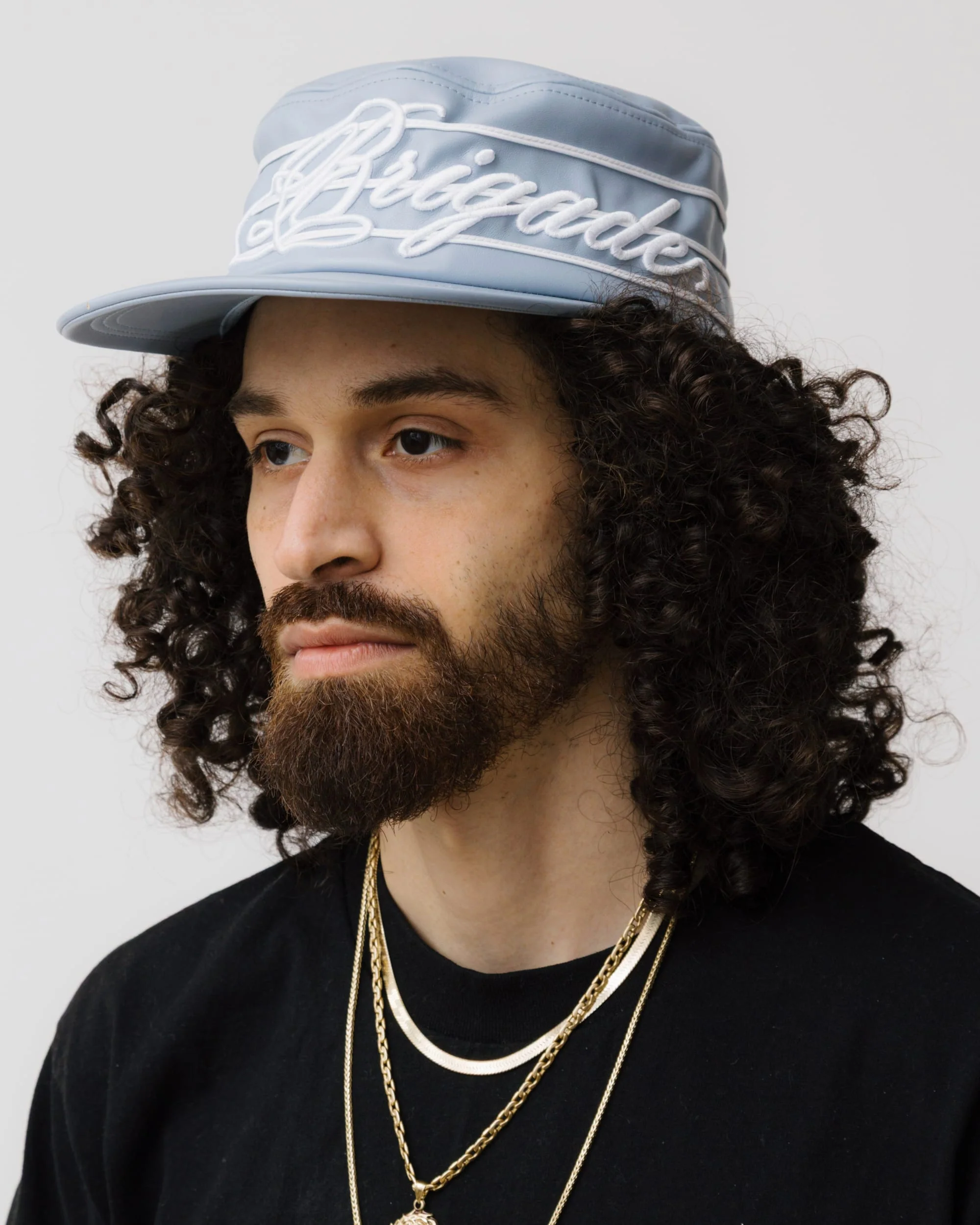 Script Leather Pillbox Hat - Image 4