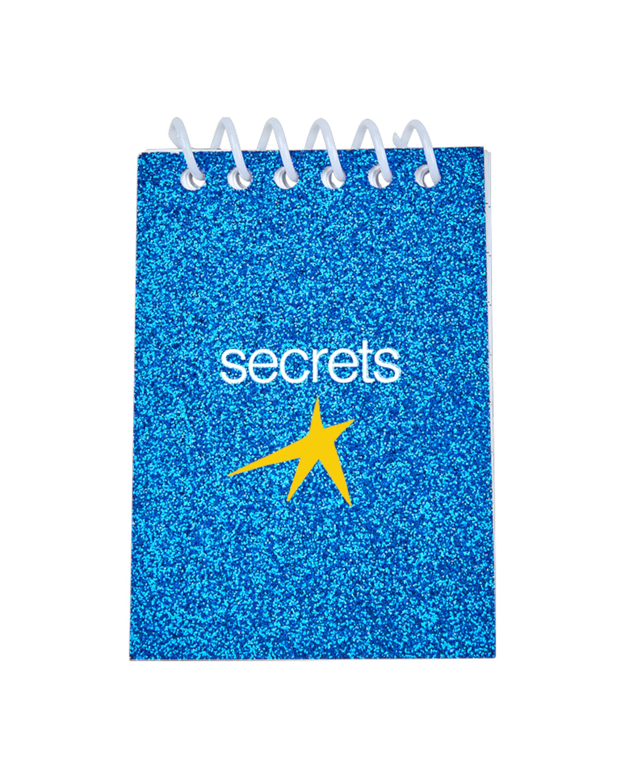Secrets Blue Glitter Mini Notepad