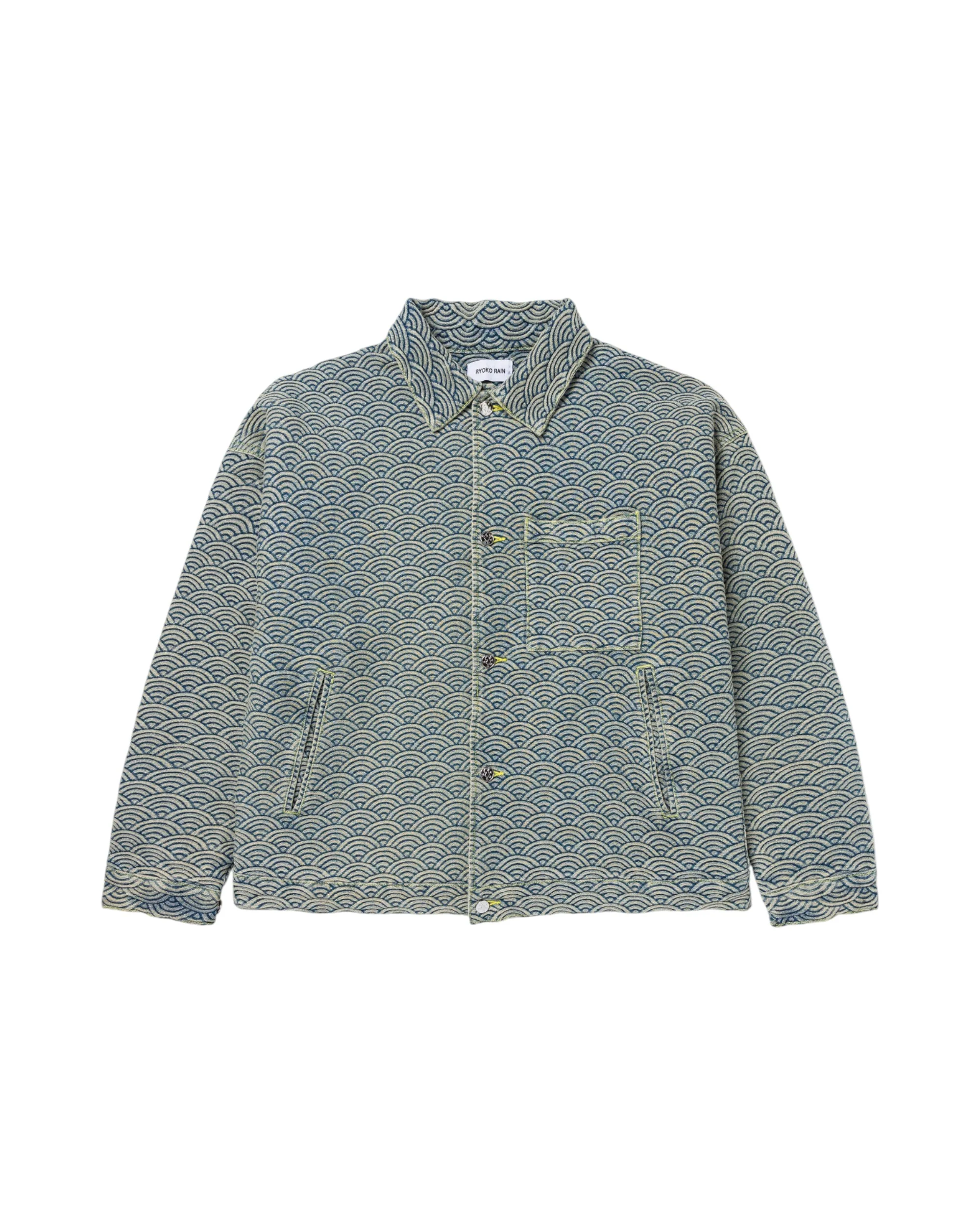 SEIGAIHA JACQUARD DENIM WORK JACKET