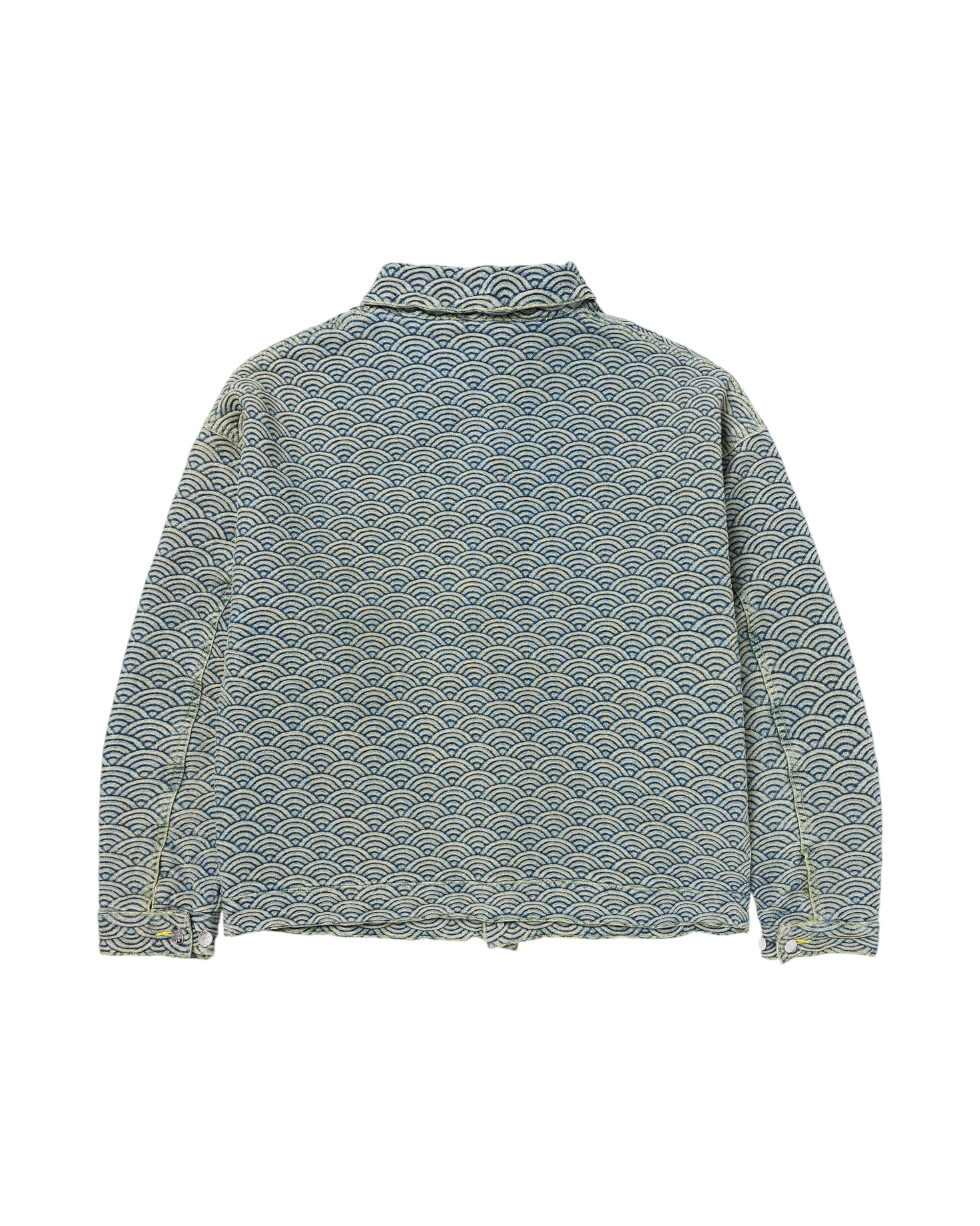 SEIGAIHA JACQUARD DENIM WORK JACKET - Image 3