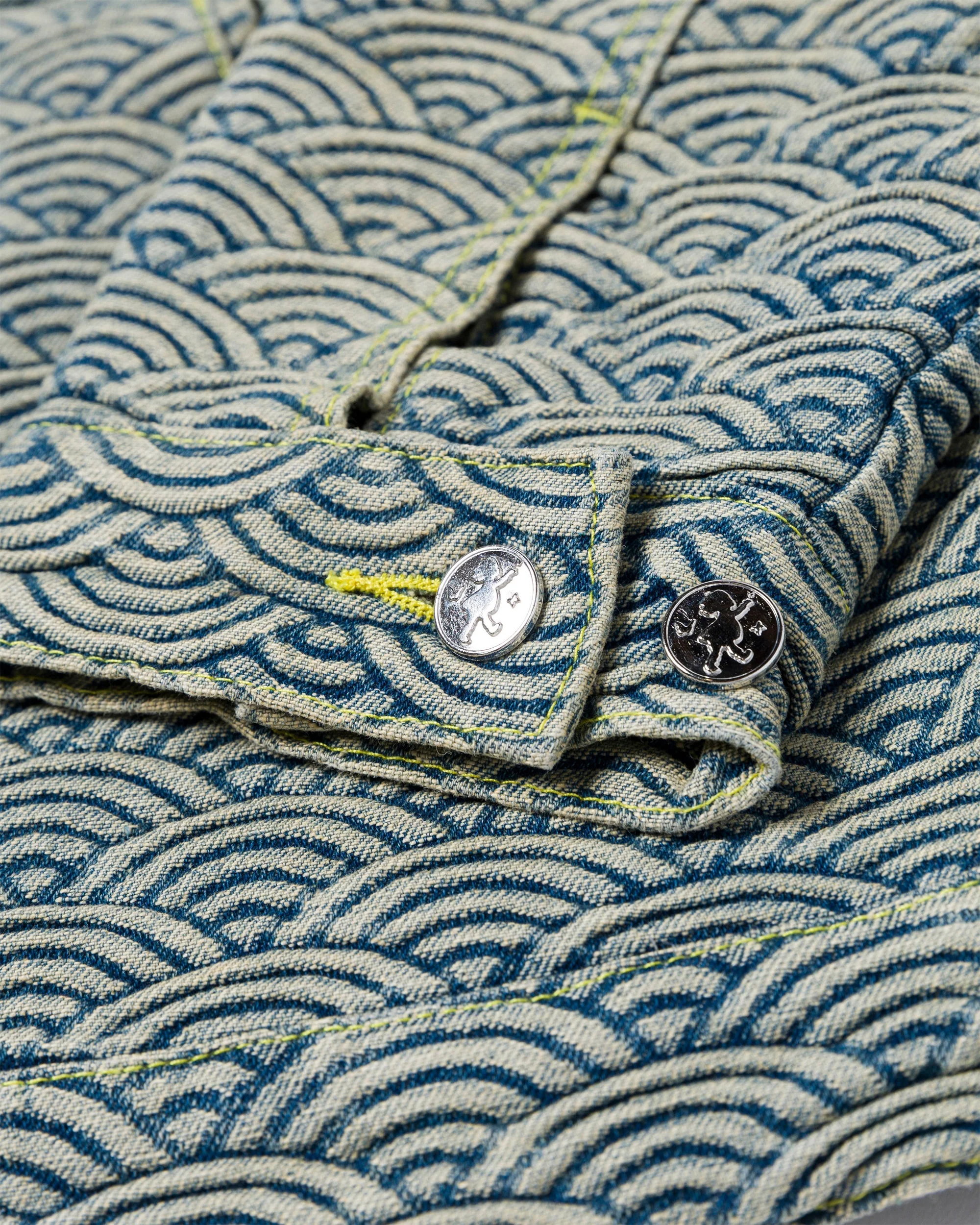 SEIGAIHA JACQUARD DENIM WORK JACKET - Image 7