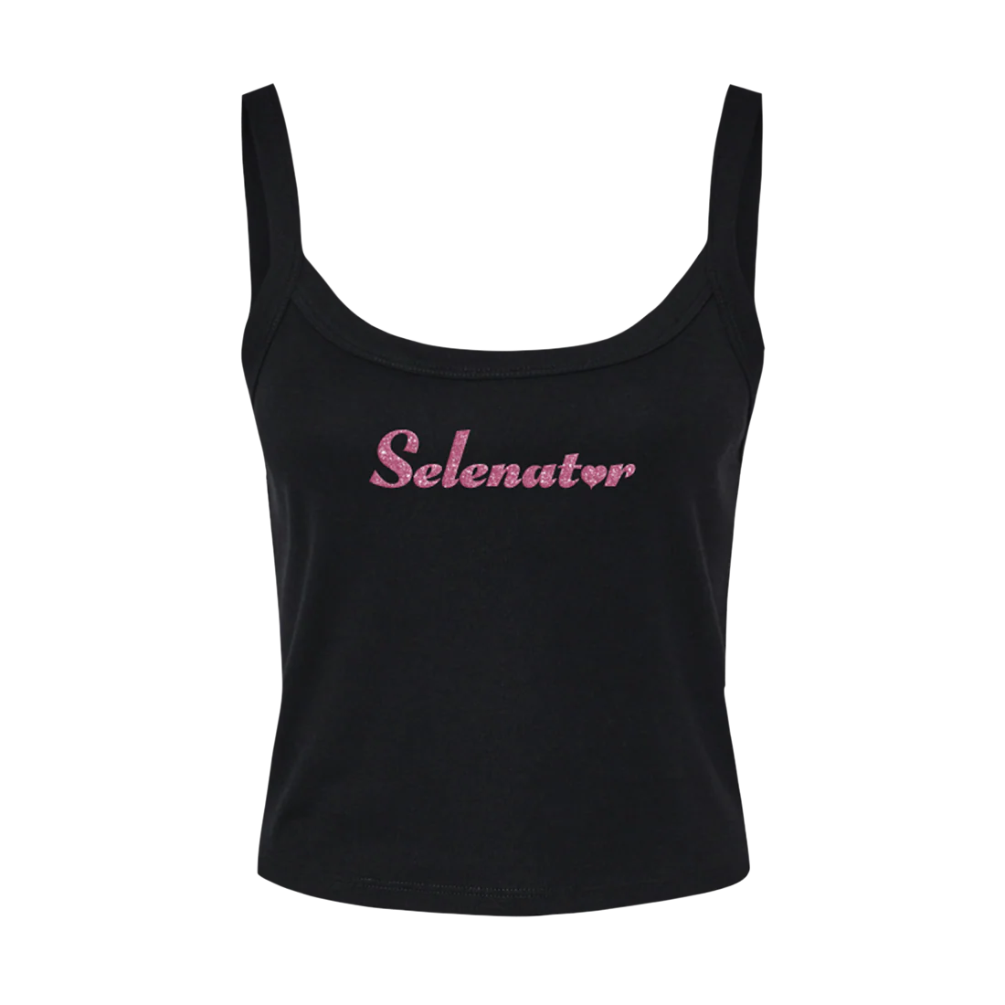 Selenator Script Pink Glitter Tank