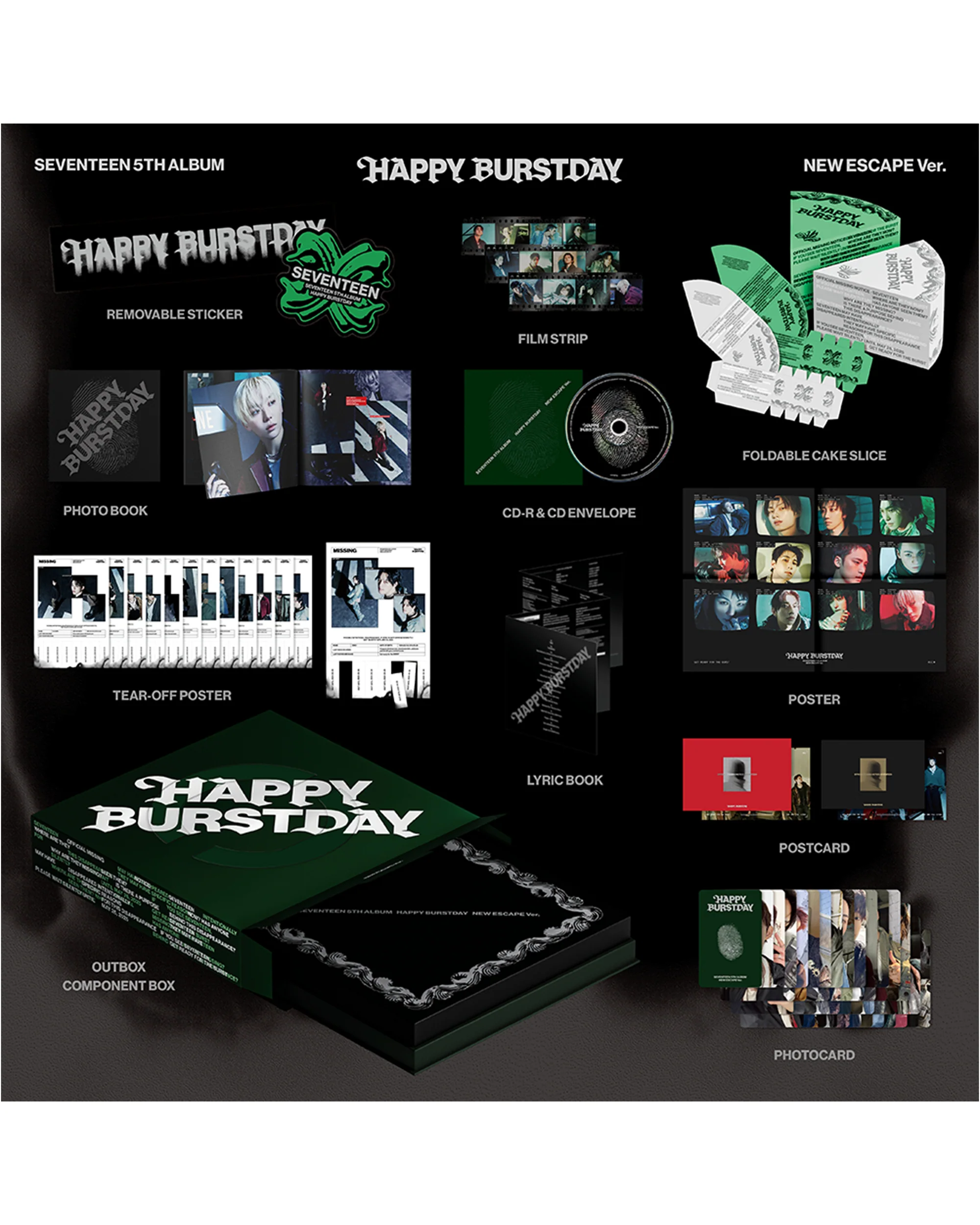 SEVENTEEN 5th Album 'HAPPY BURSTDAY' NEW ESCAPE Ver. - Image 2