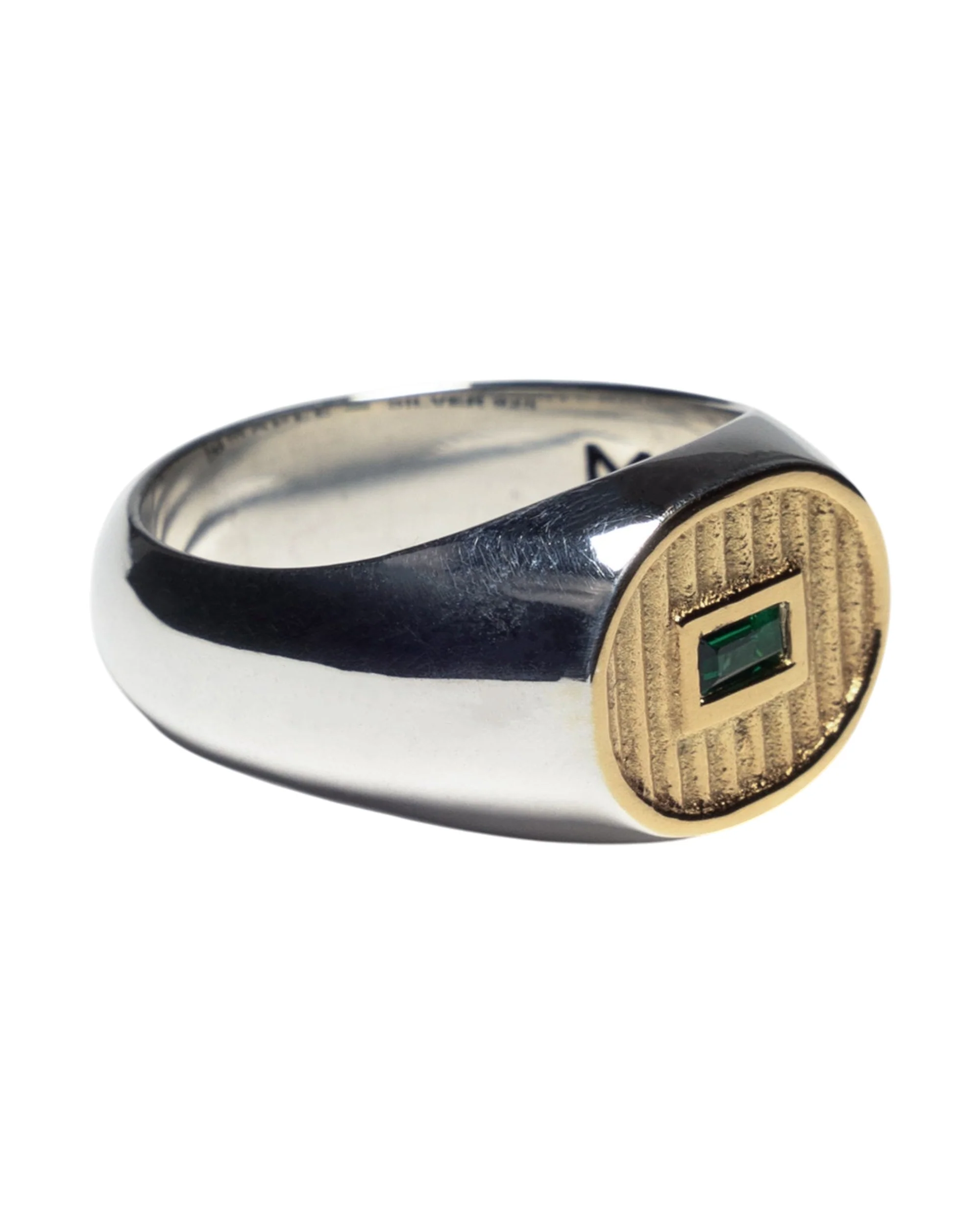 Sherman Signet (Silver/14K/Emerald)