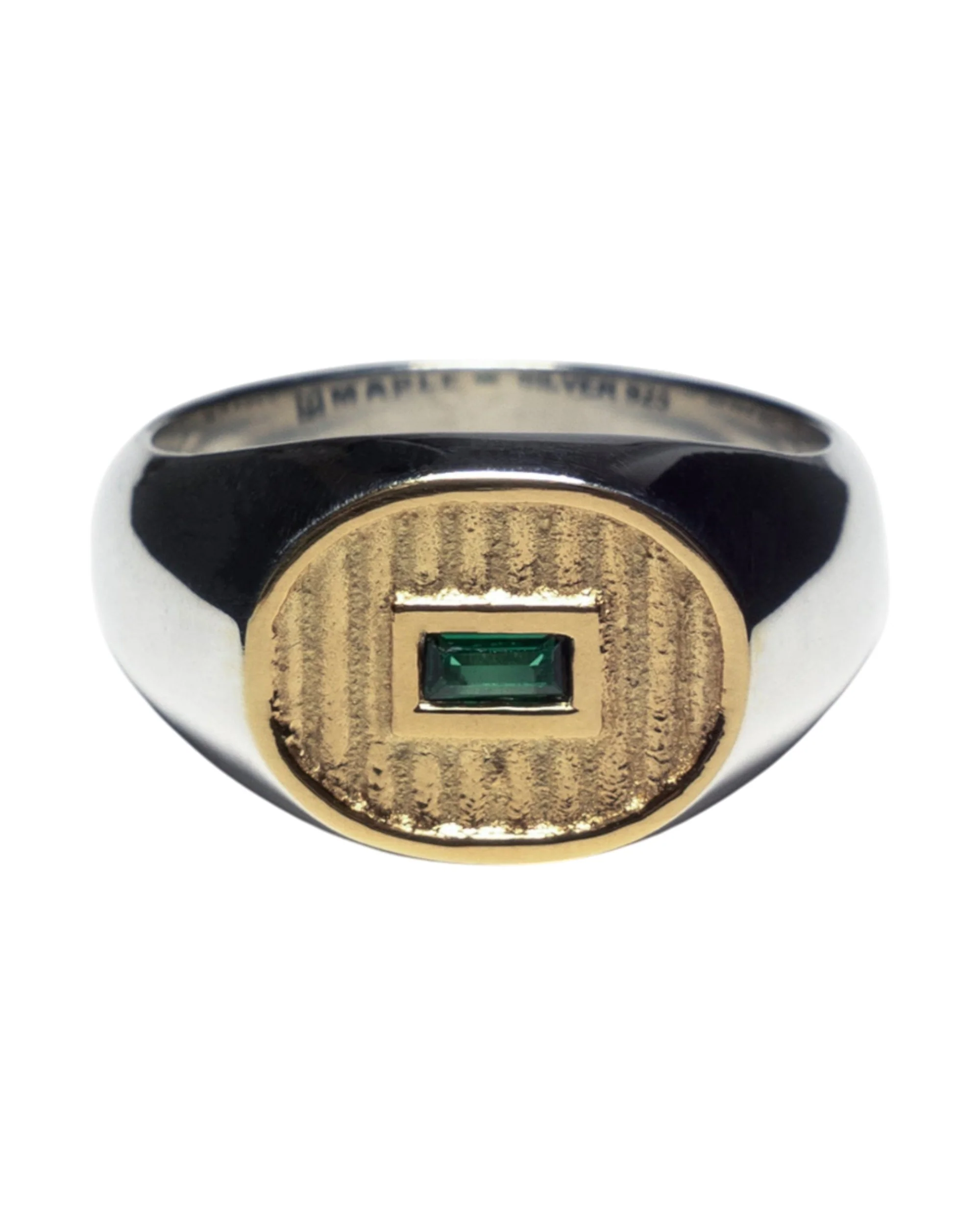 Sherman Signet (Silver/14K/Emerald) - Image 2