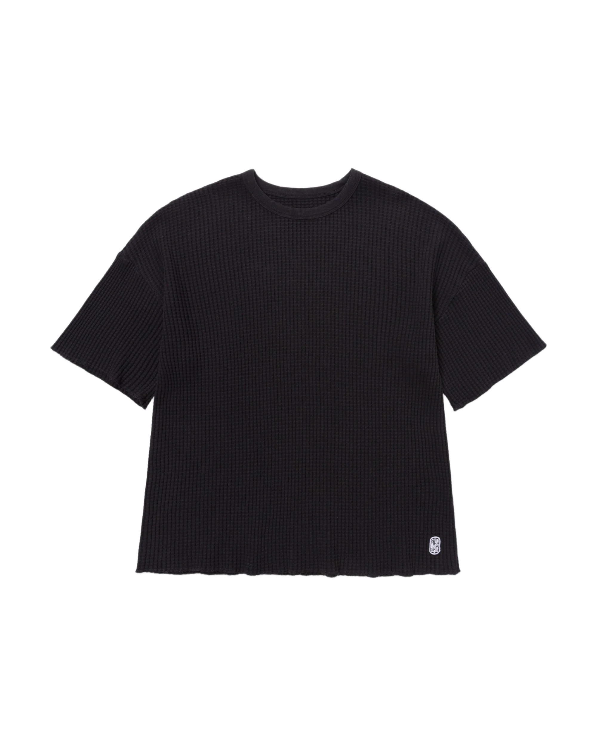 Short Sleeve Thermal Sweater - Black - Image 4