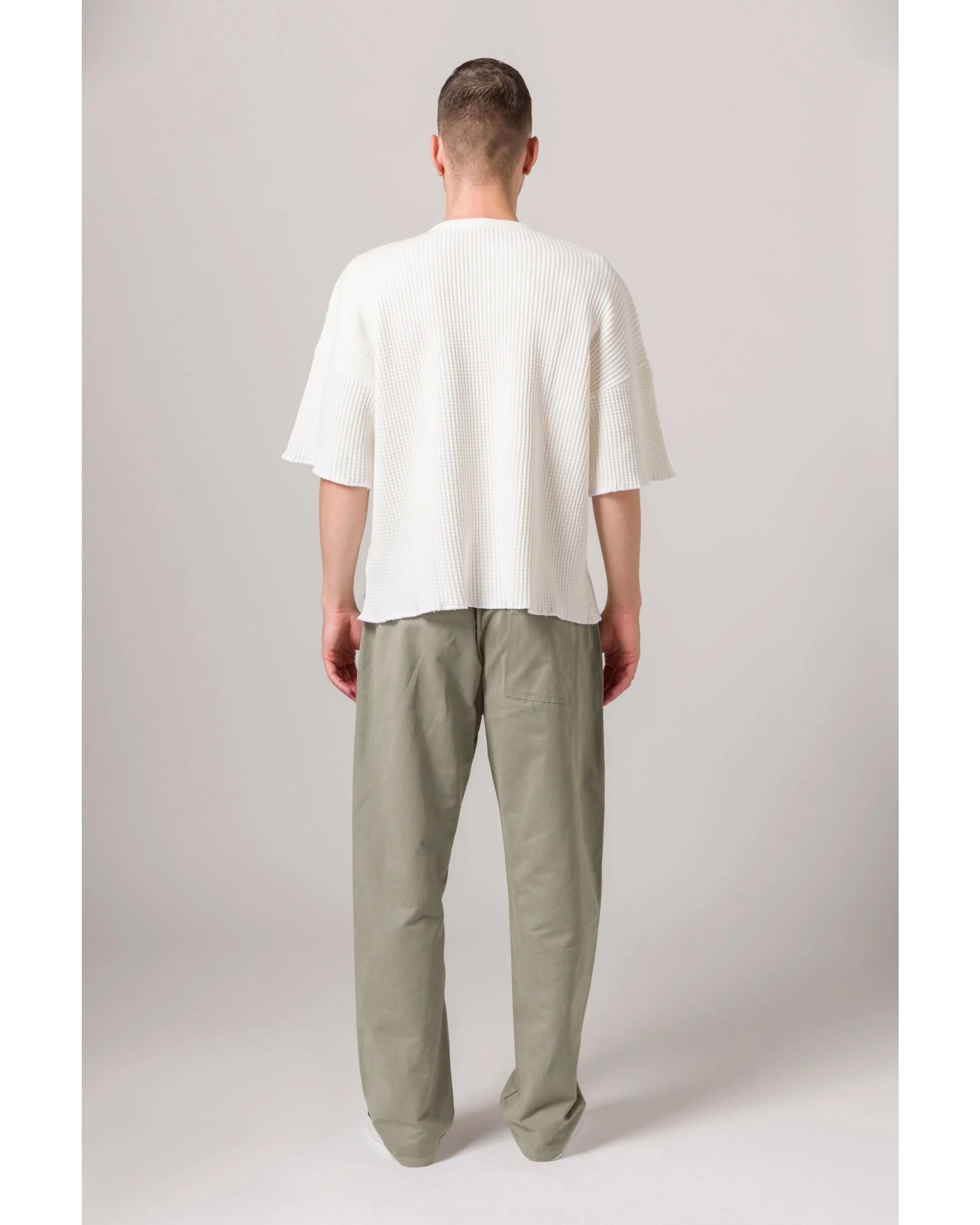 Short Sleeve Thermal Sweater - Natural - Image 6
