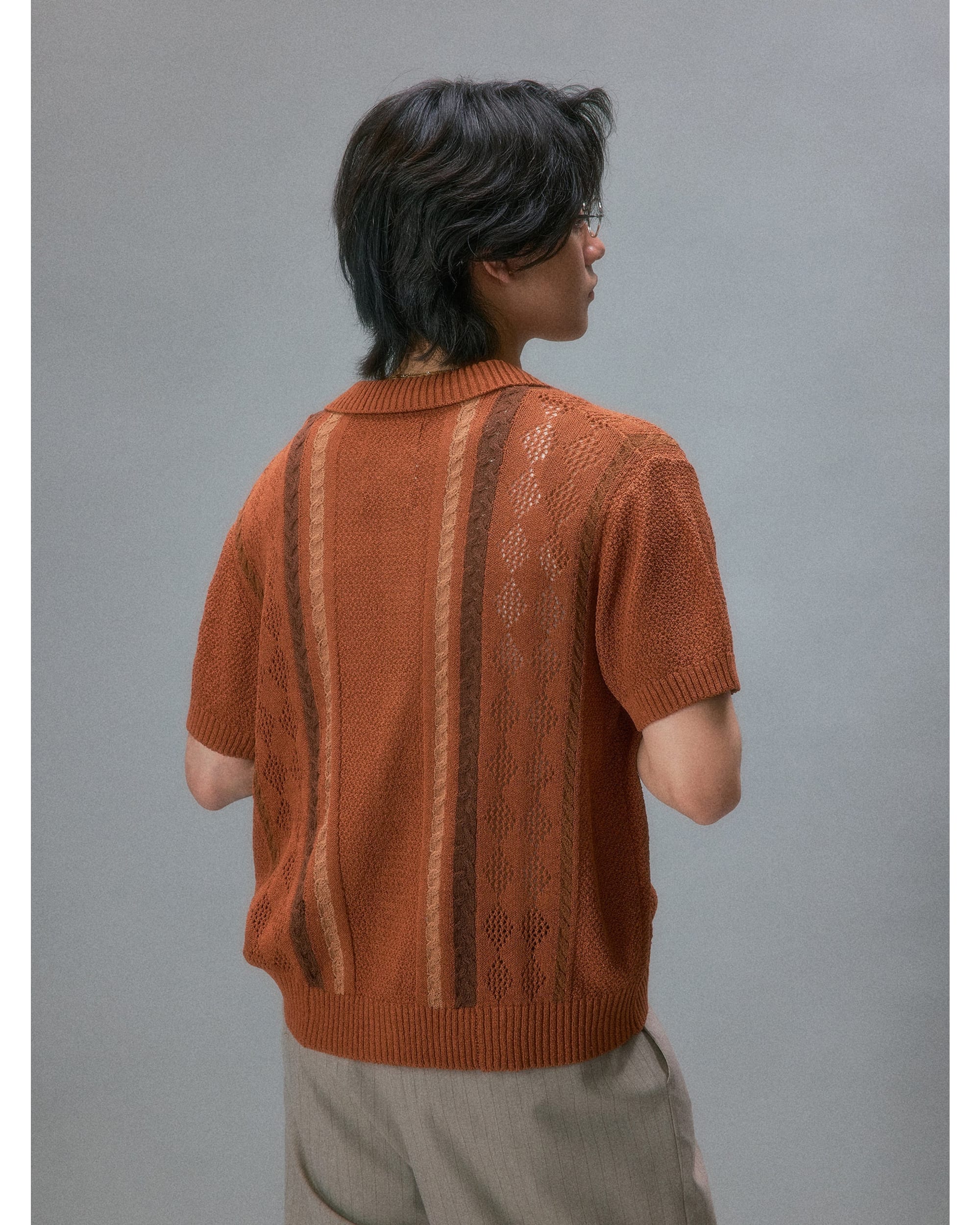 Showa Argyle Knit Cardigan - Image 4