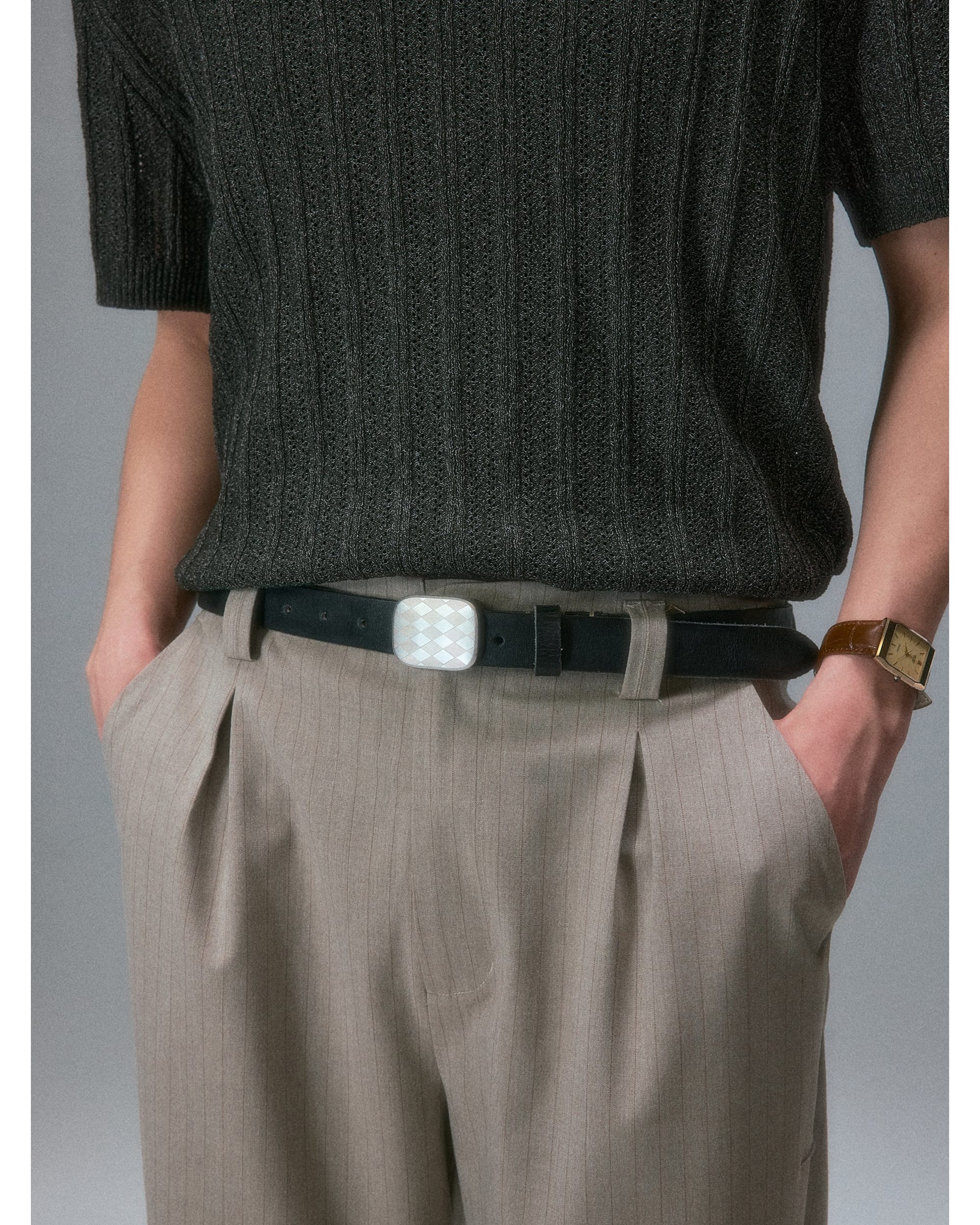 Showa Argyle Plate Buckle Belt - Image 6