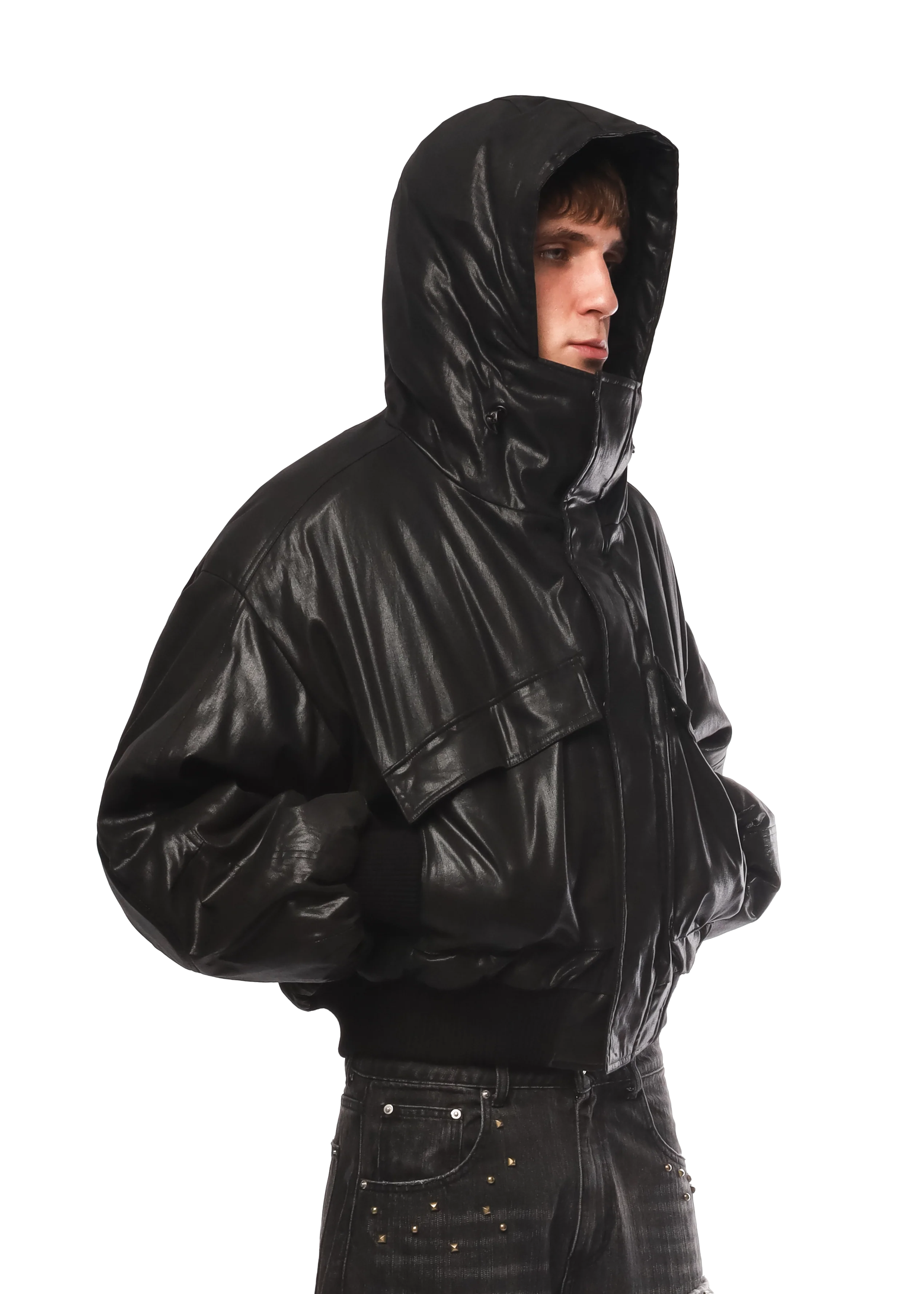 SIBERIA BOMBER in BLACK - Image 9