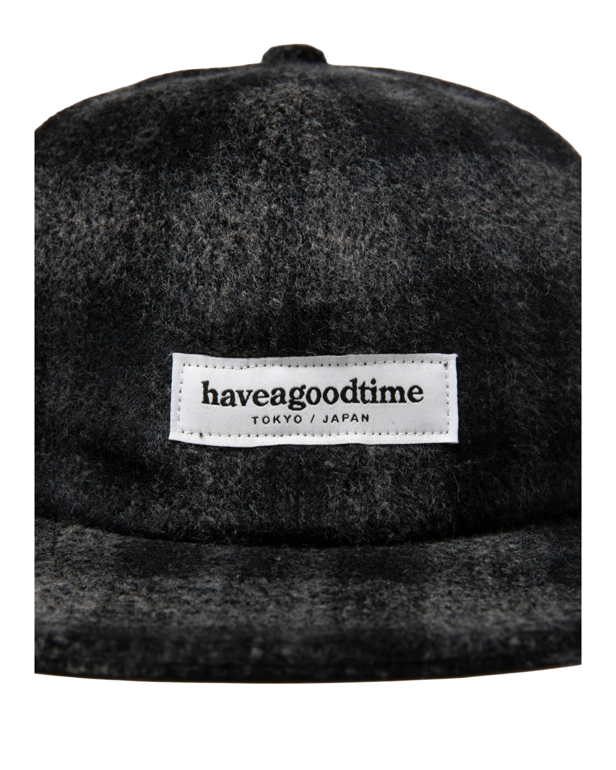 SIDE LOGO NEEDLE PUNCH CHECK CAP - CHARCOAL - Image 3