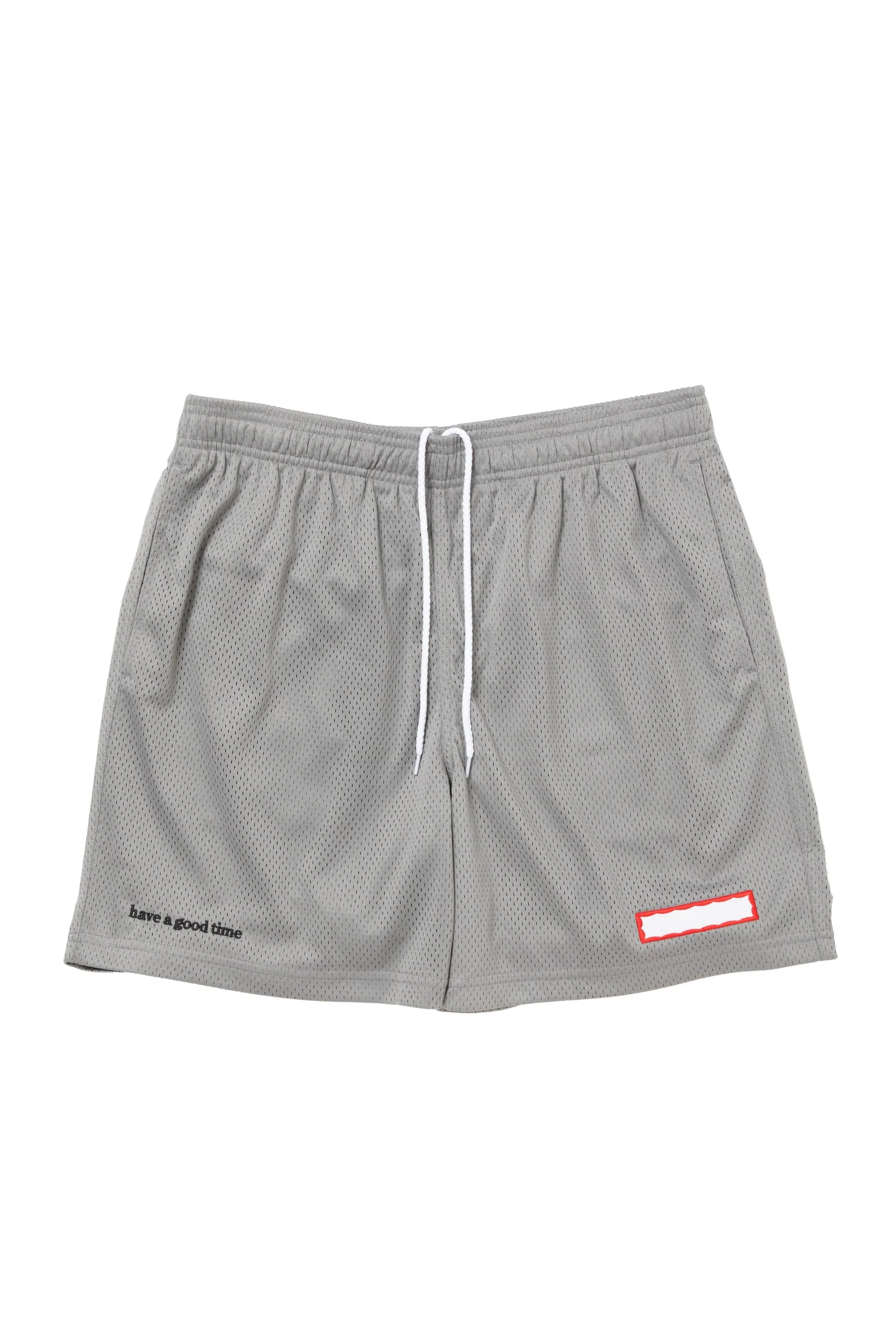 SIDE LOGO SIDE BLANK FRAME MESH SHORTS - ICE GREY - Image 7