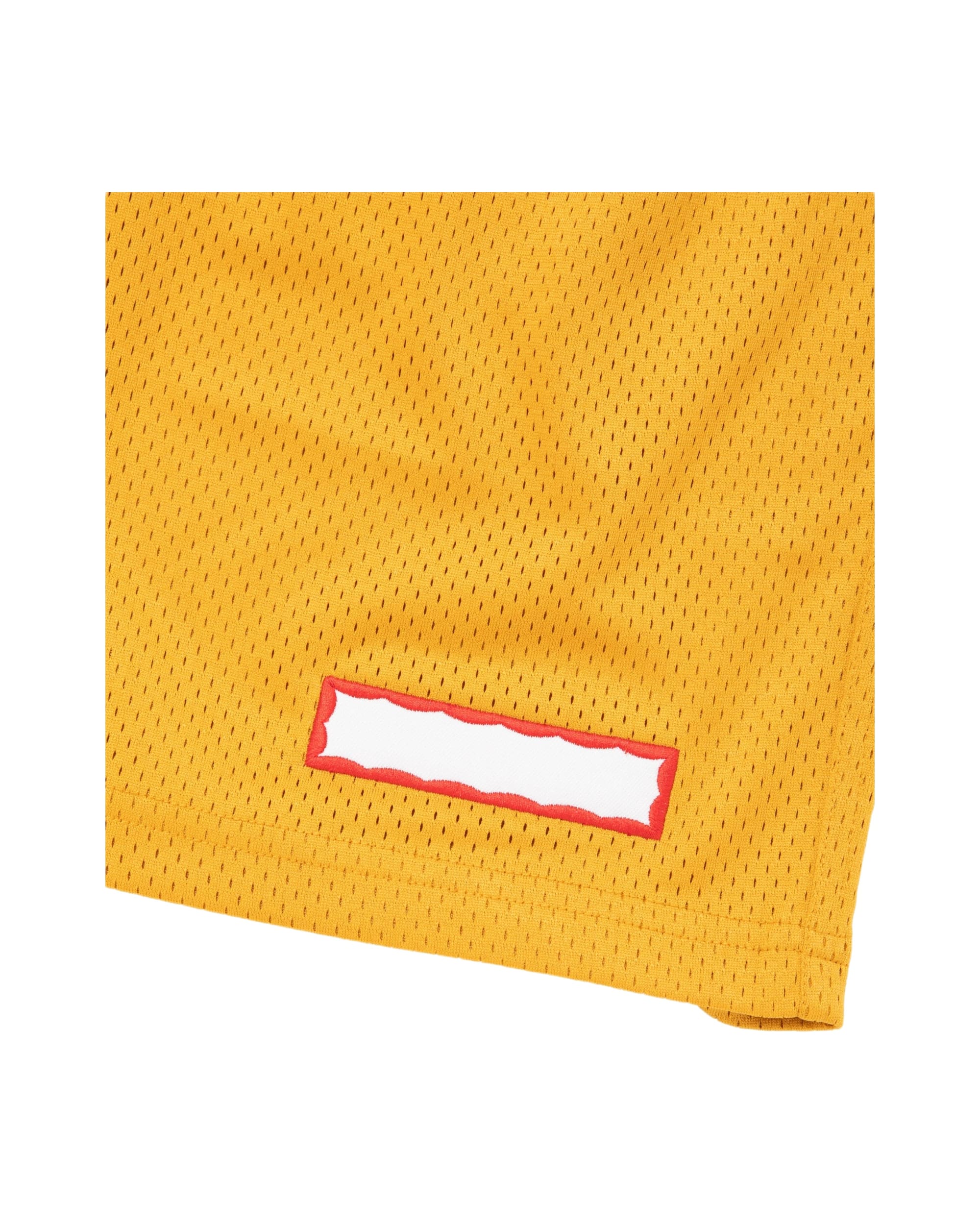 SIDE LOGO SIDE BLANK FRAME MESH SHORTS - YELLOW - Image 6