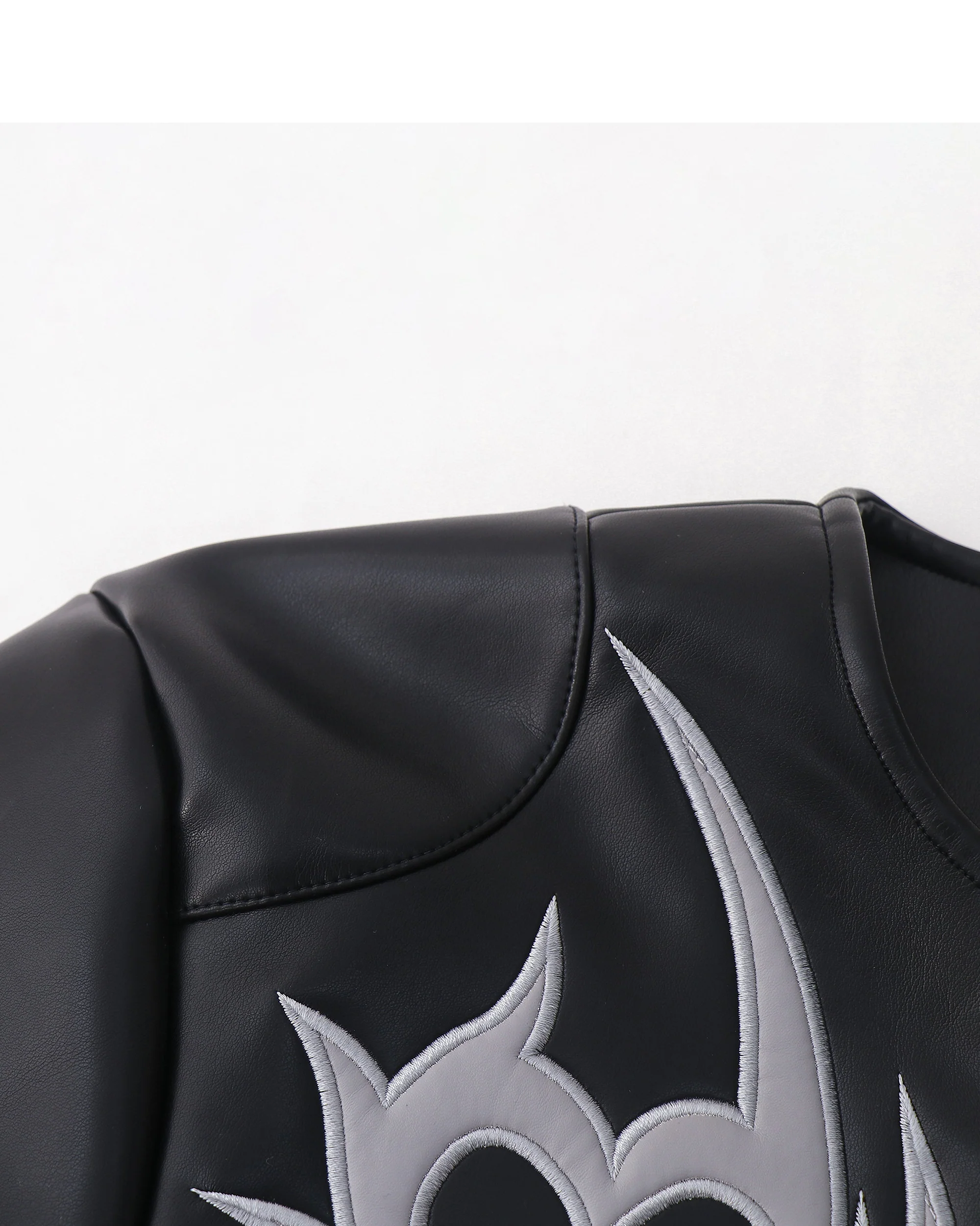 "SIGIL HEART" MOTO LEATHER JACKET - Image 8