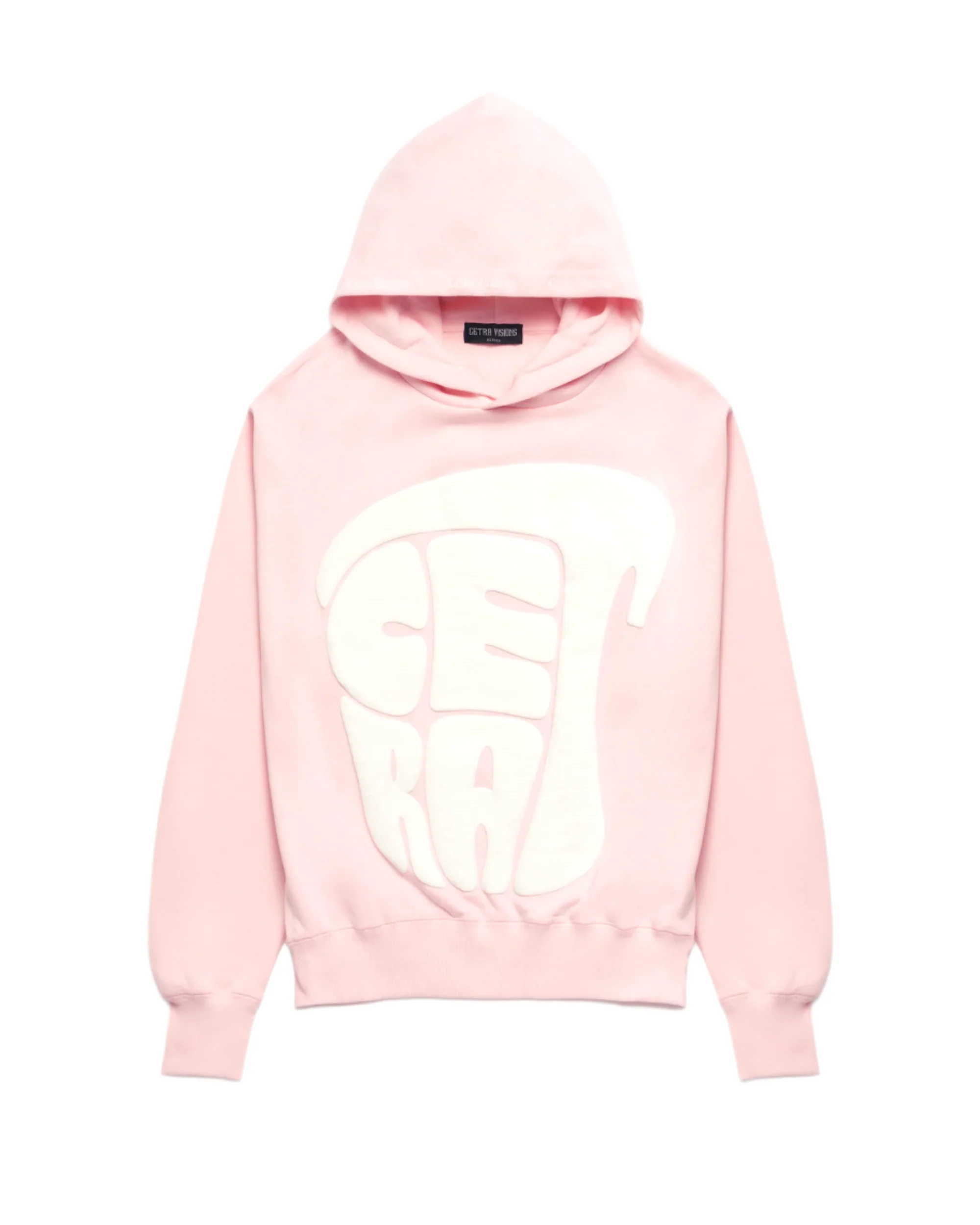SIGNATURE PINK & WHITE PUFF HOODIE