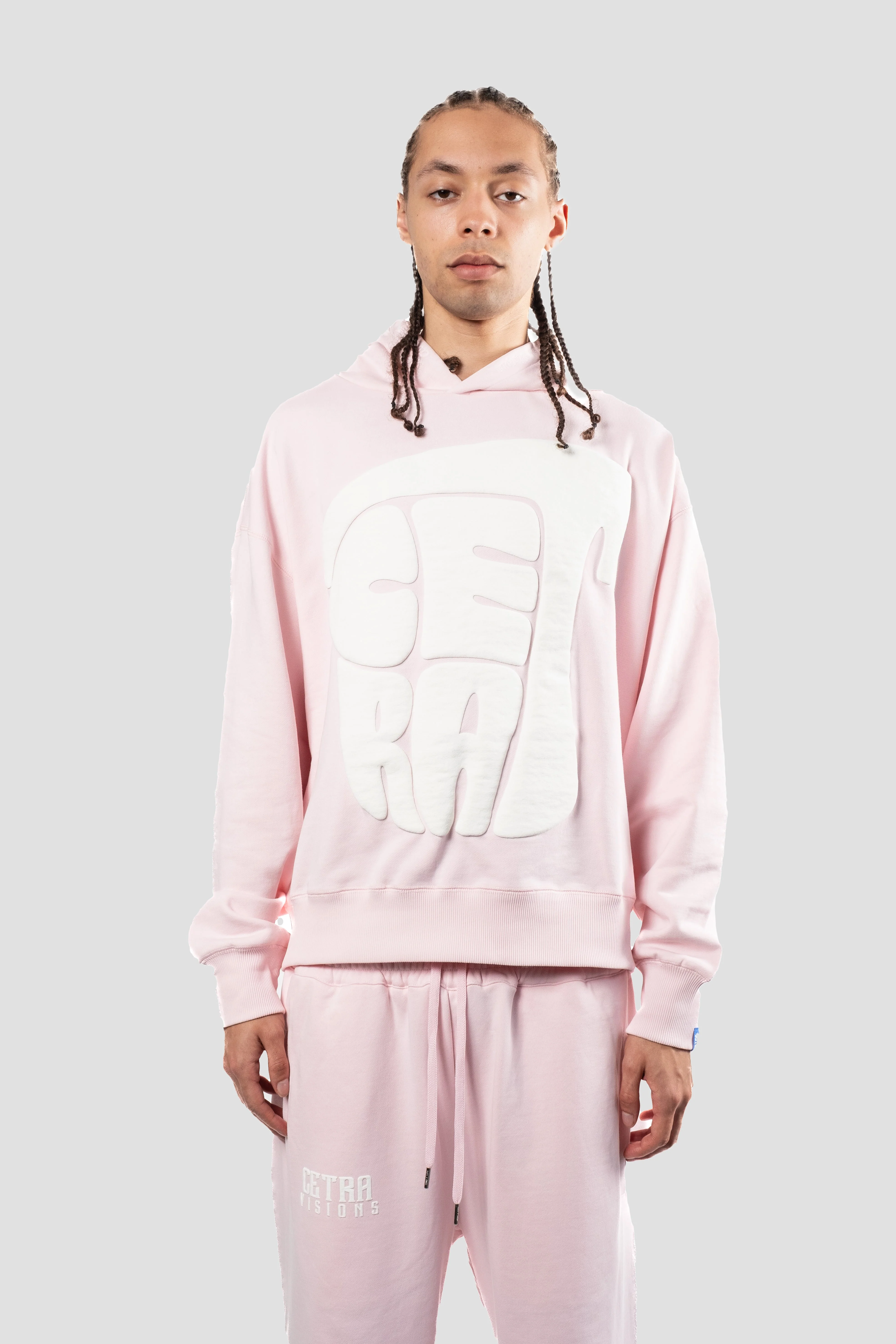 SIGNATURE PINK & WHITE PUFF HOODIE - Image 10