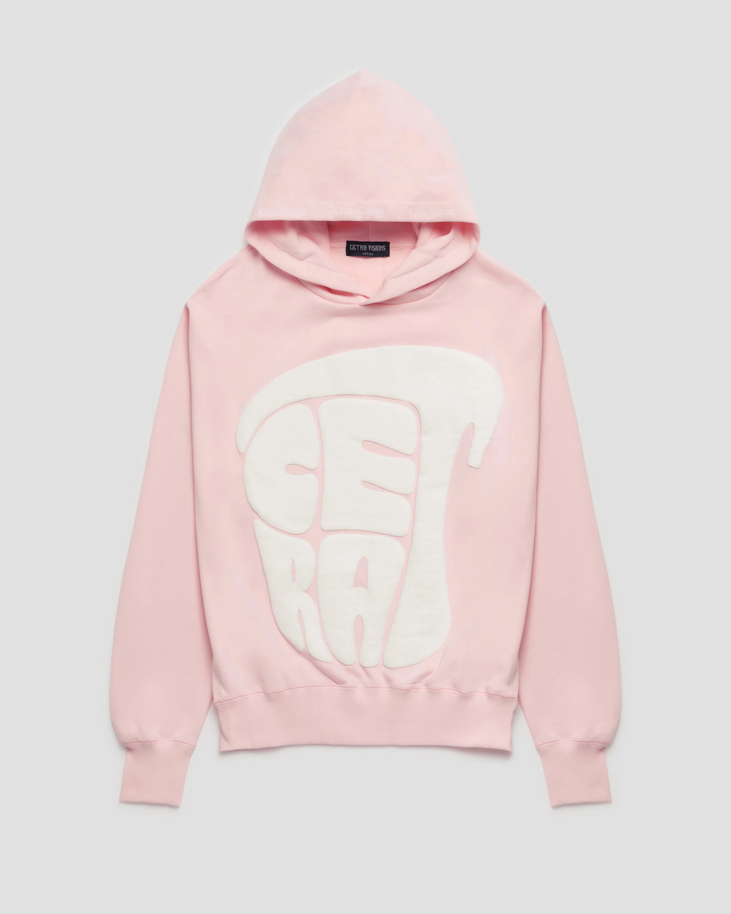 SIGNATURE PINK & WHITE PUFF HOODIE - Image 9