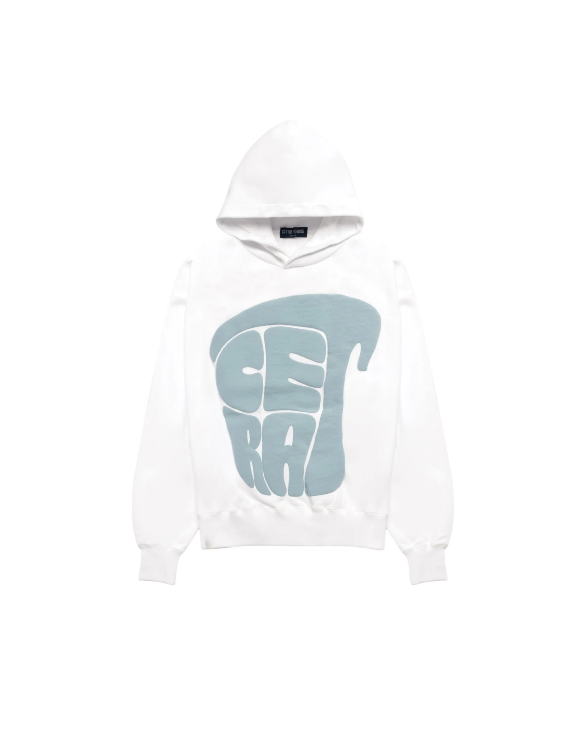 SIGNATURE WHITE & BLUE PUFF HOODIE